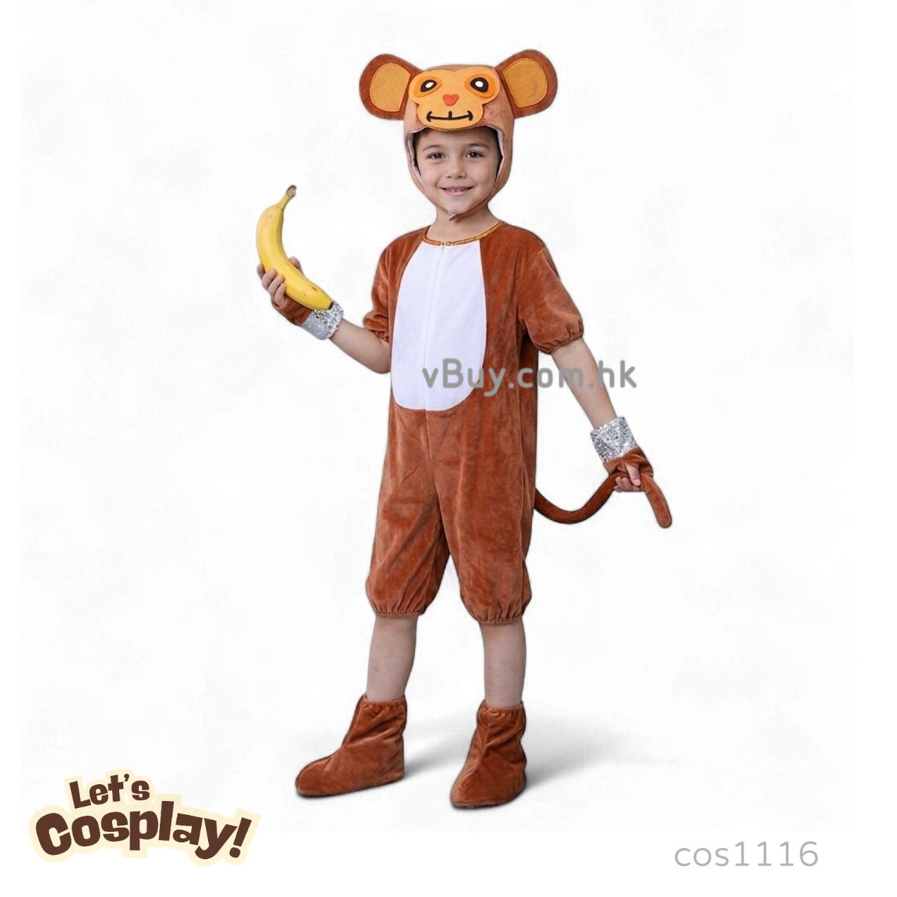 Lets Cosplay 猴子Cosplay服裝 Monkey Costume 動物扮演服裝 童話故事服裝 故事角色扮演 Animal Costume（cos1116）