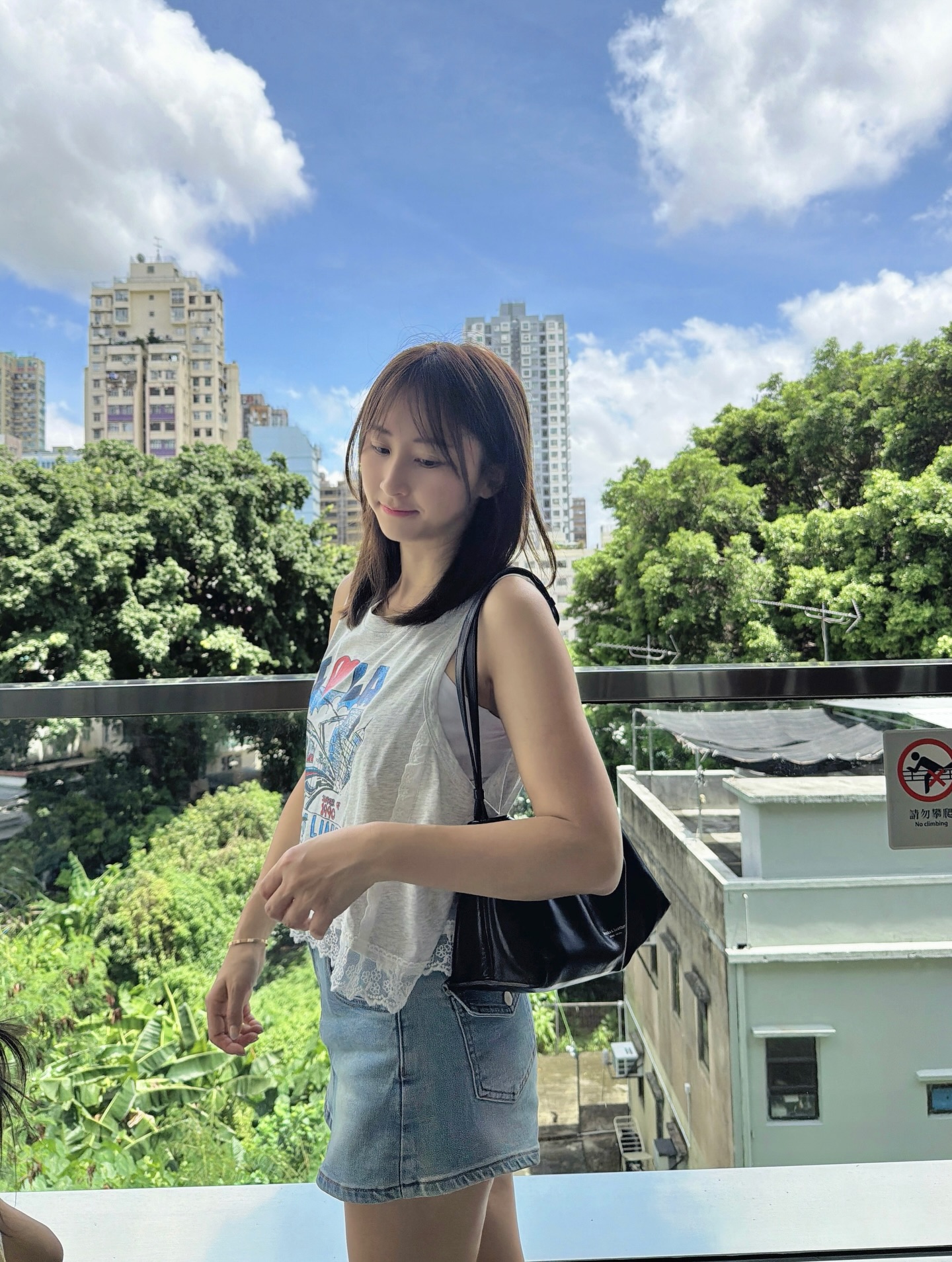 I❤️LA蕾絲邊背心-淺灰
