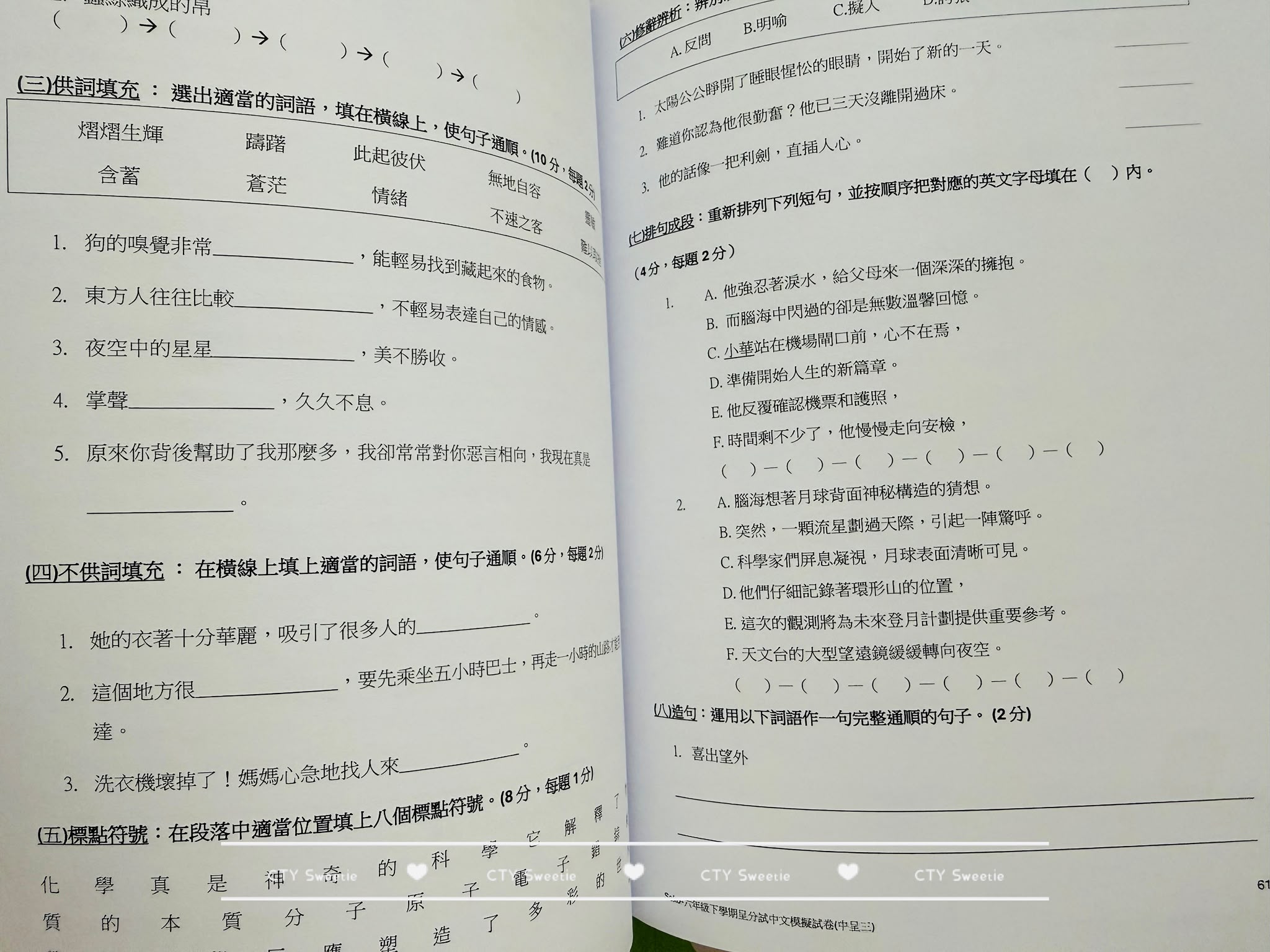 呈分試操卷套餐-中英數呈一二三共9本