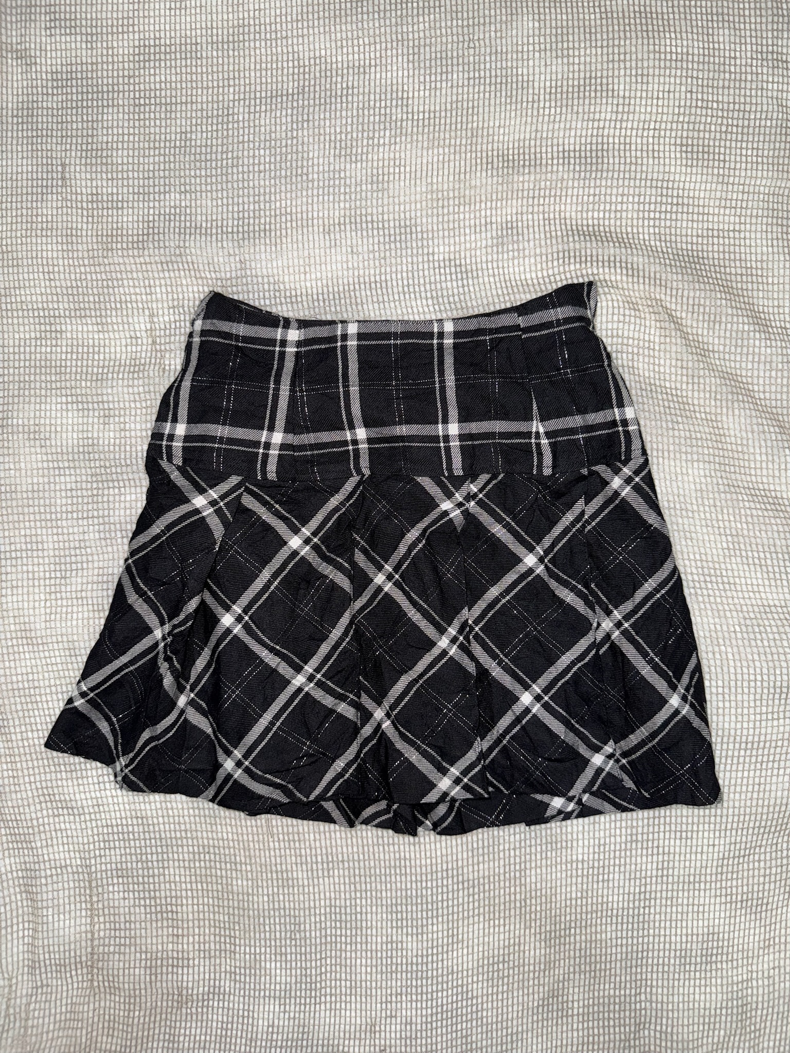 Preppy Style Plaid Pleated Mini Skirt