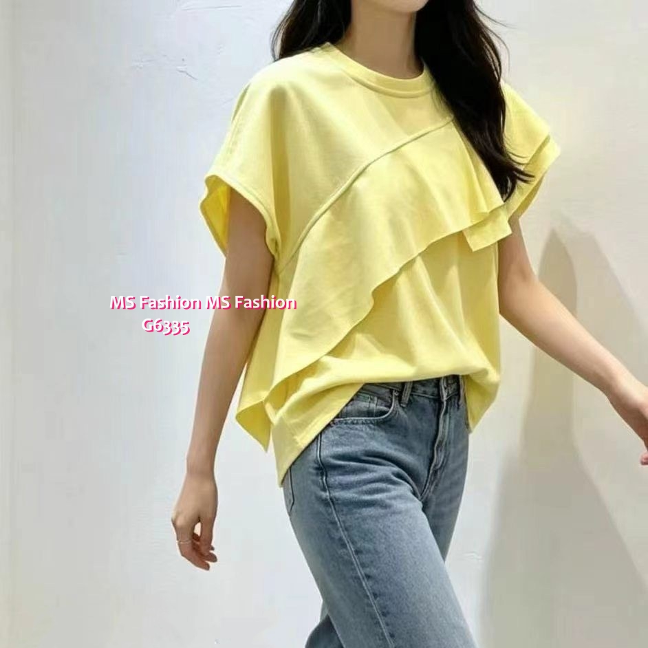 G6335 靚色ruffle top