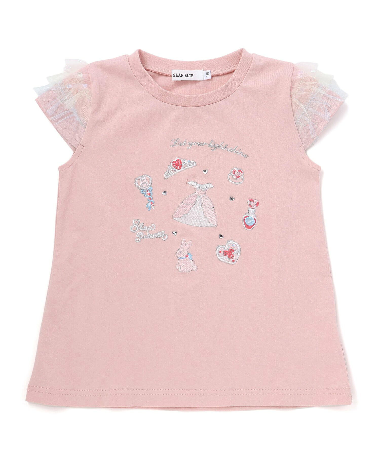 🆕【⭐訂購⭐】  日本直送🌀薄紗袖 公主主題圖案刺繡 短袖Tee［3款選］🌀[ELDA-0035][260426]