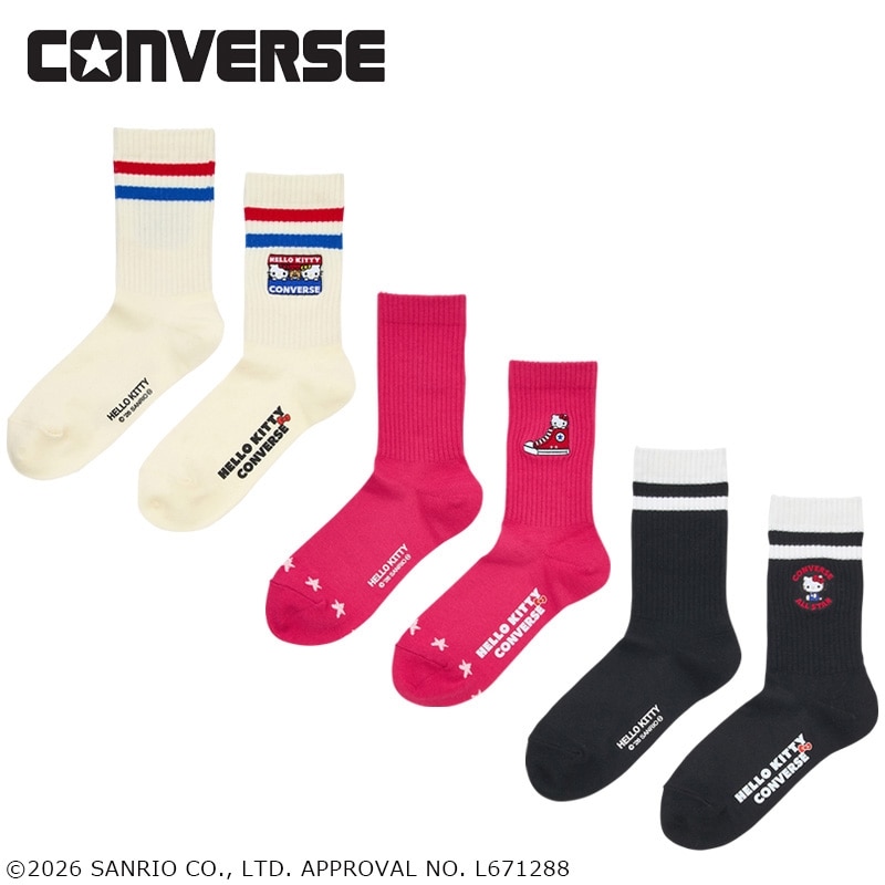 日本預訂📍日本限定Hello Kitty x Converse系列 - 襪子 11/6日本開售