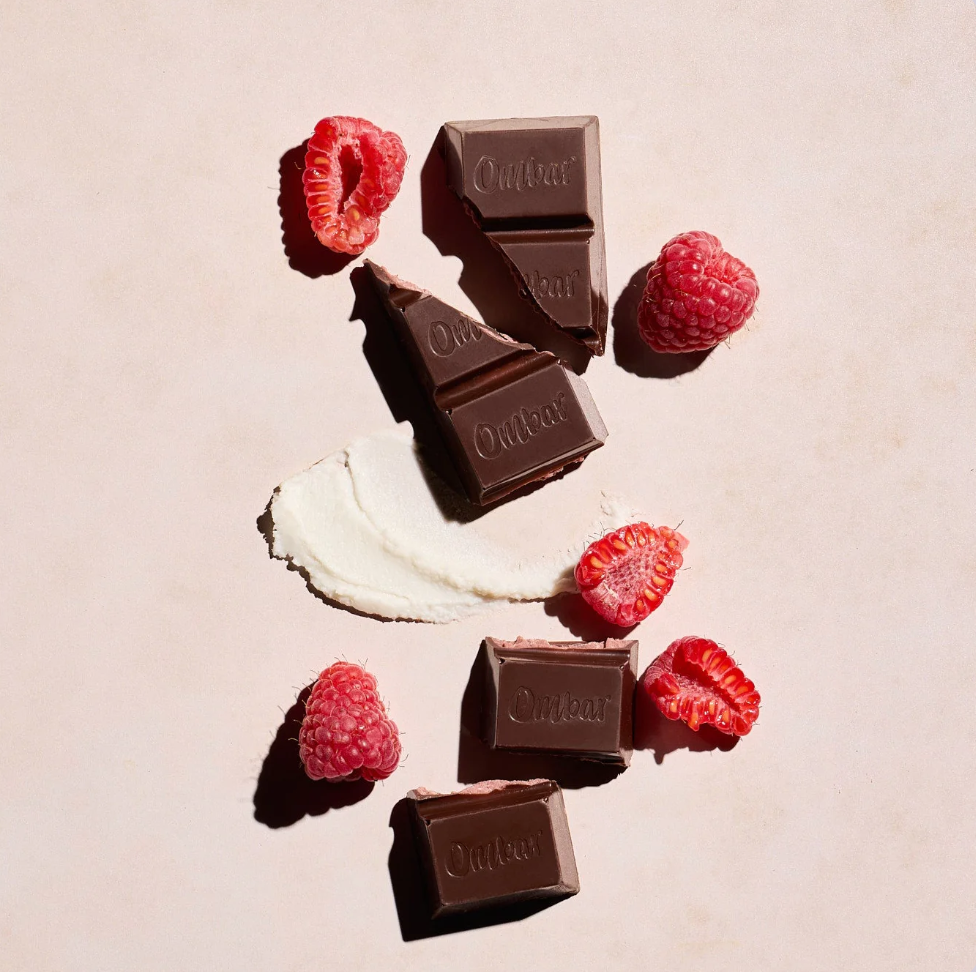 Ombar 紅莓軟心黑朱古力（60%可可） Coco Raspberry Filled Chocolate Bar - Organic (42g)