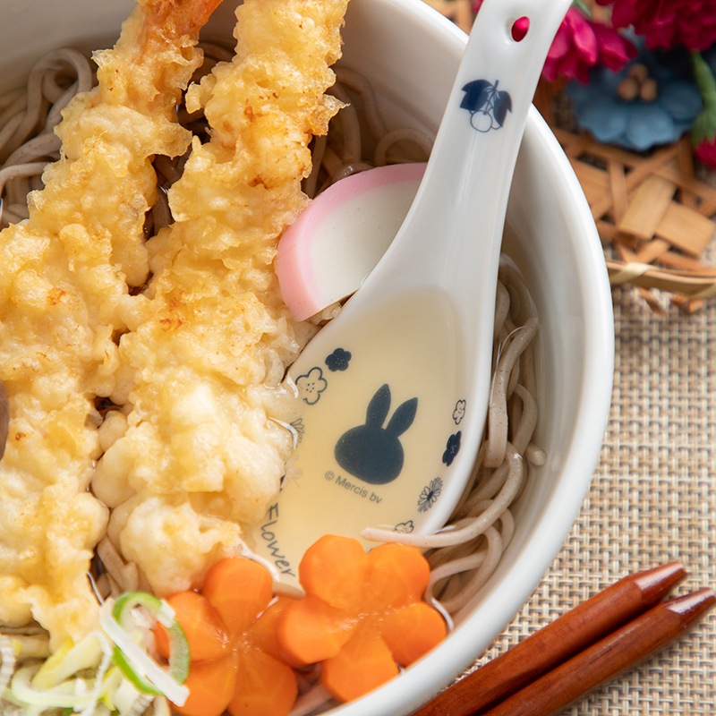 miffy MF限定 陶瓷 和風 烏冬碗 連匙羹