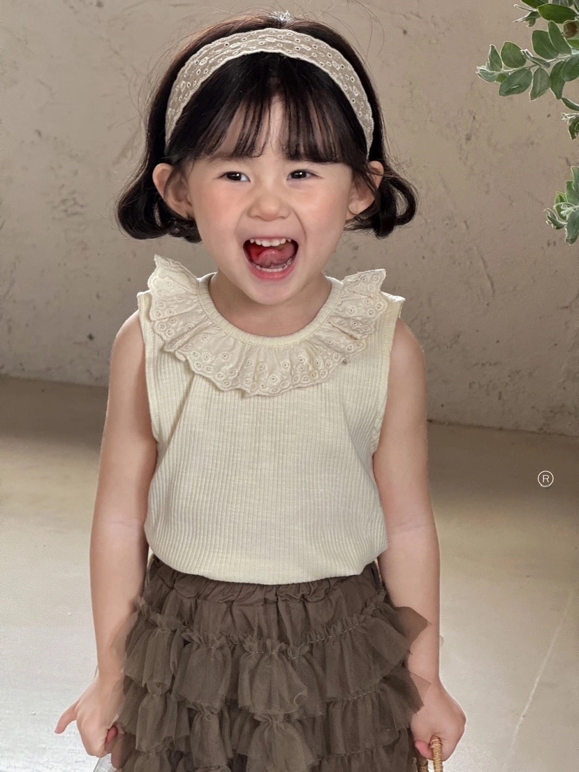 花邊背心領T恤YX25122