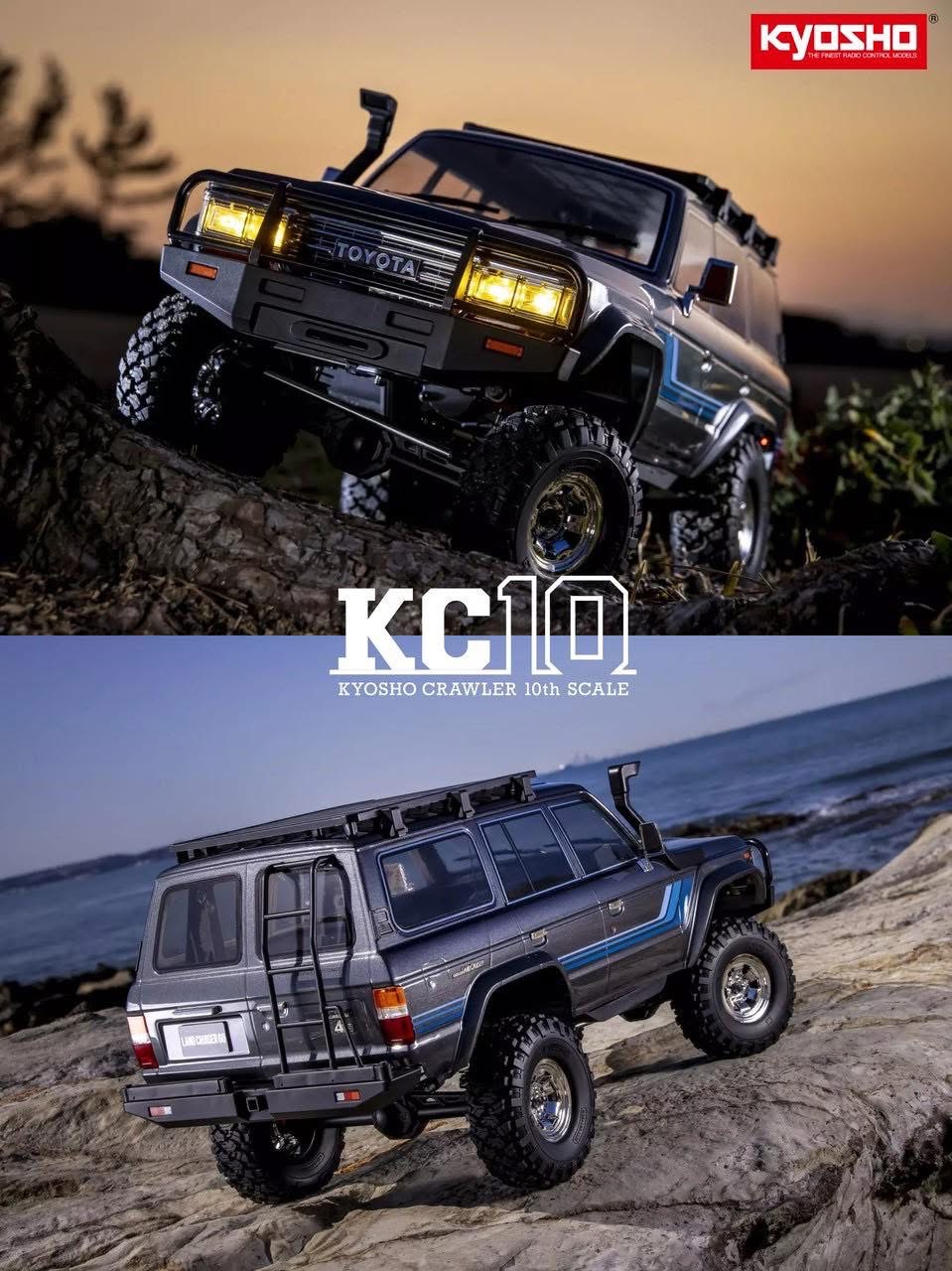Kyosho 1:10 Scale Radio Controlled Electric Powered 4WD KC10 Series readyset TOYOTA LAND CRUISER 60 Body 