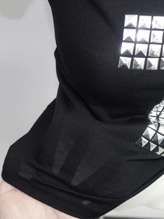 Square Cross Studded Top