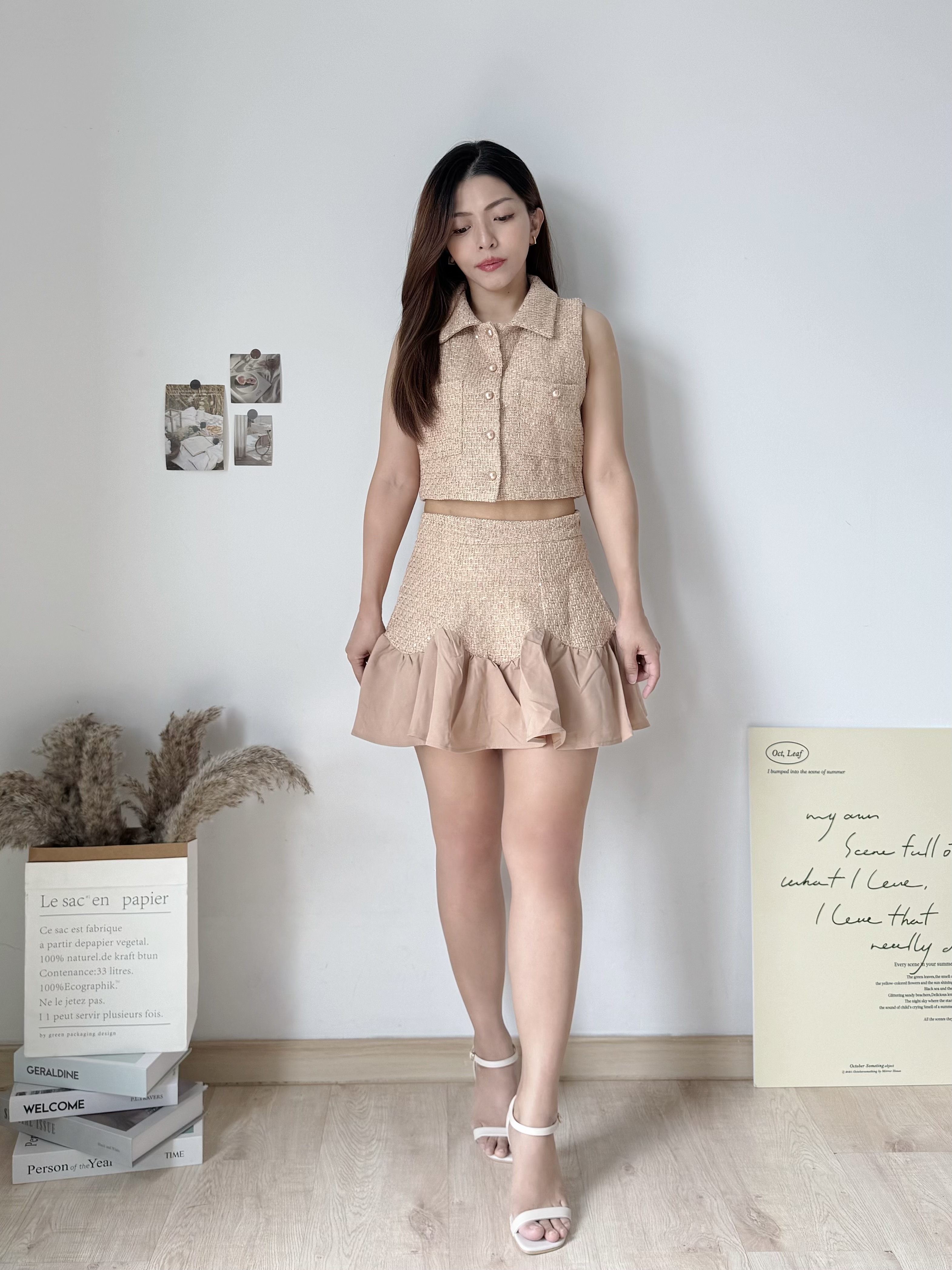 Hailey Tweed Set 高品名媛小香风套装 ( 2 colours ) Premium Quality