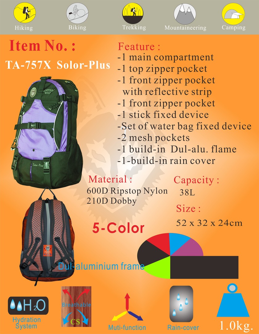 Mountain Wolf Solor-Plus 38L TA757P