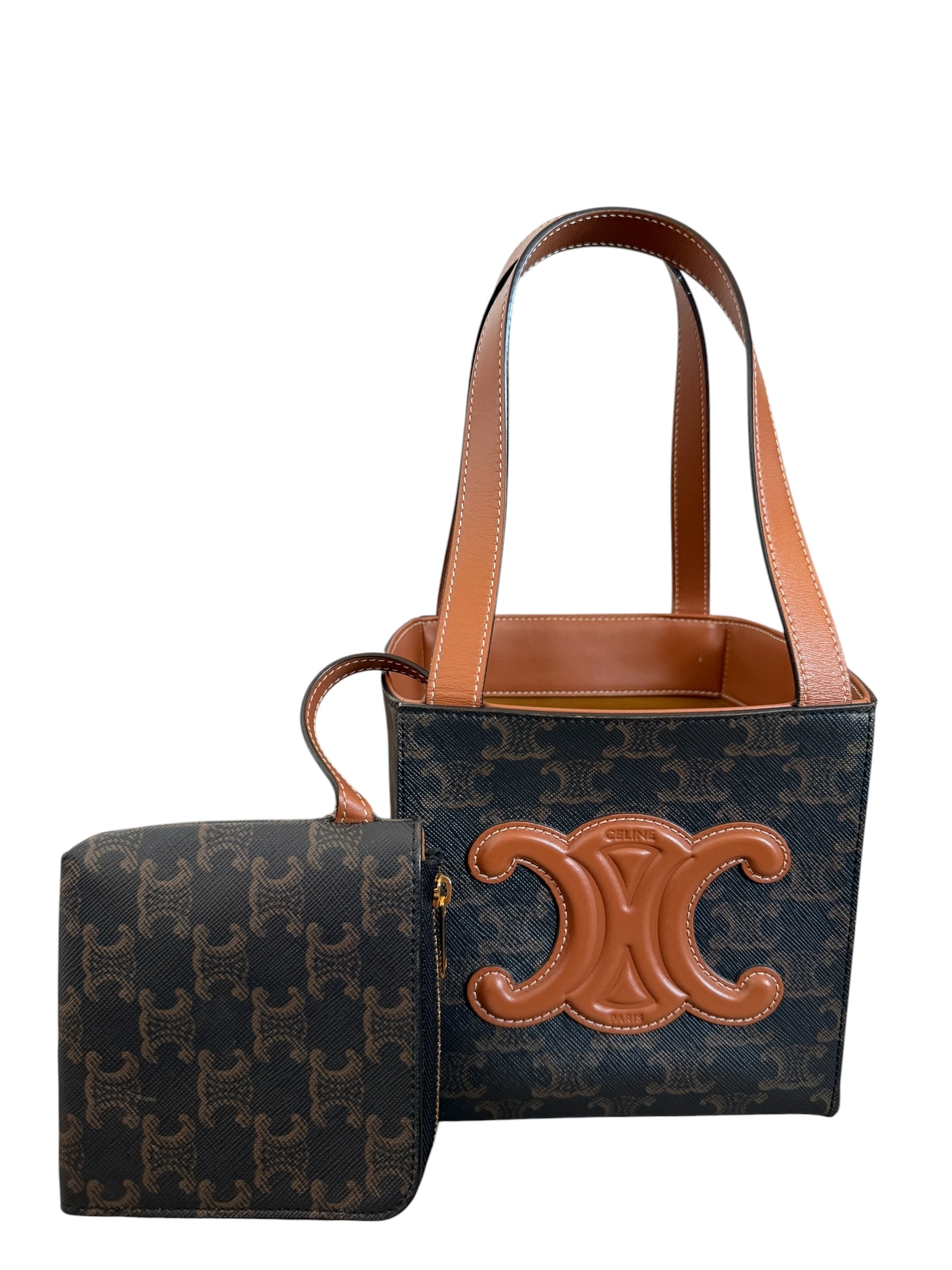 Pre-Owned CELINE Triomphe Canvas Cuir Cube / Product Code: W52002