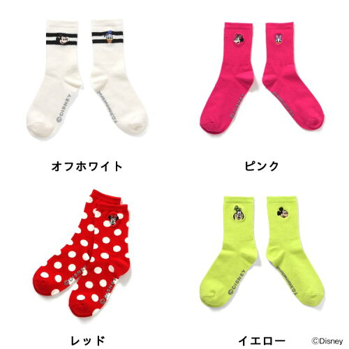 🆕【⭐訂購⭐】🇯🇵日本直送🌀#Disney 卡通人物刺繡圖案 中筒襪［8款選］🌀[ELAA-0237][260214]