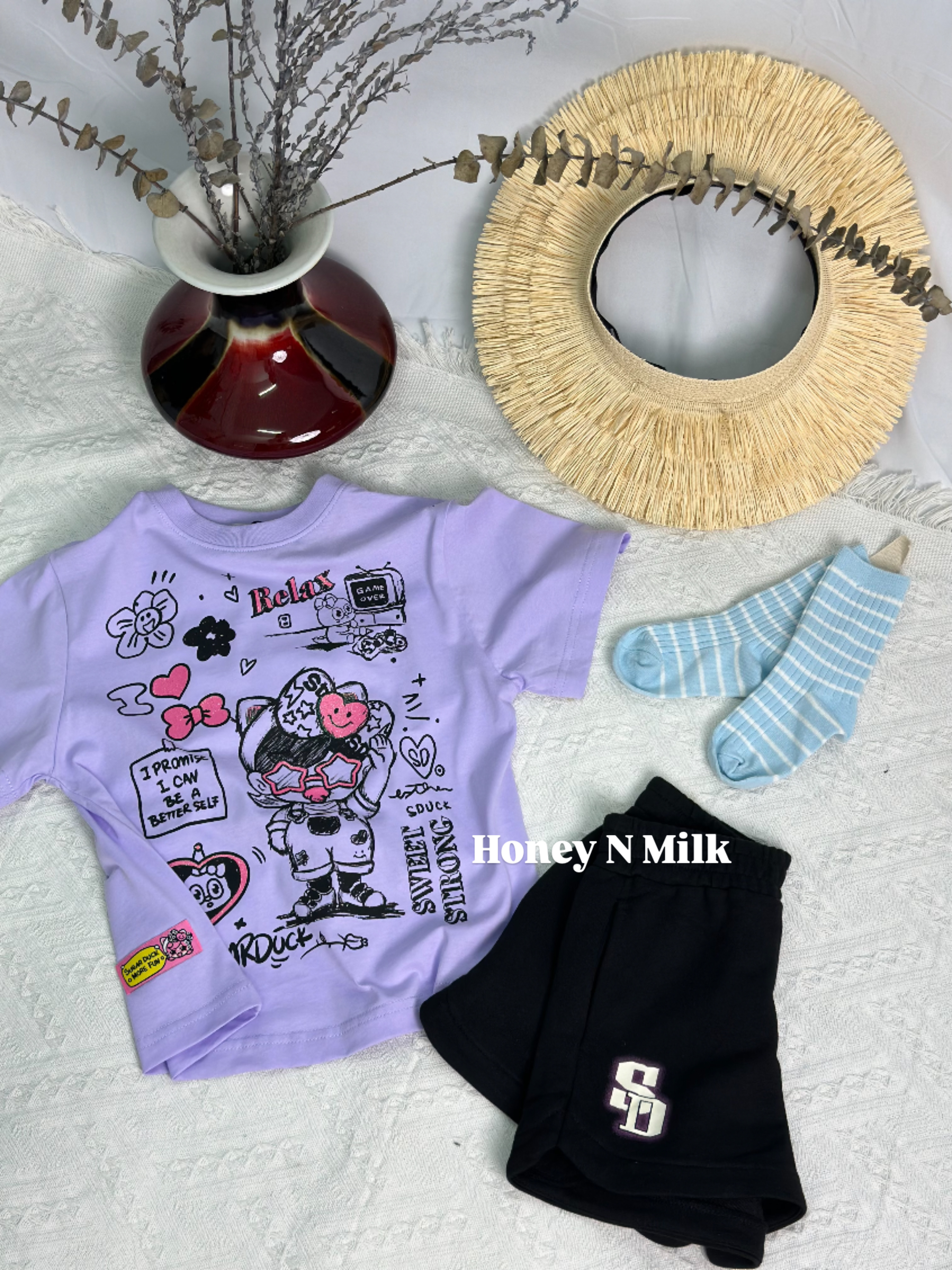 SGD Purple HipHop Girl Top