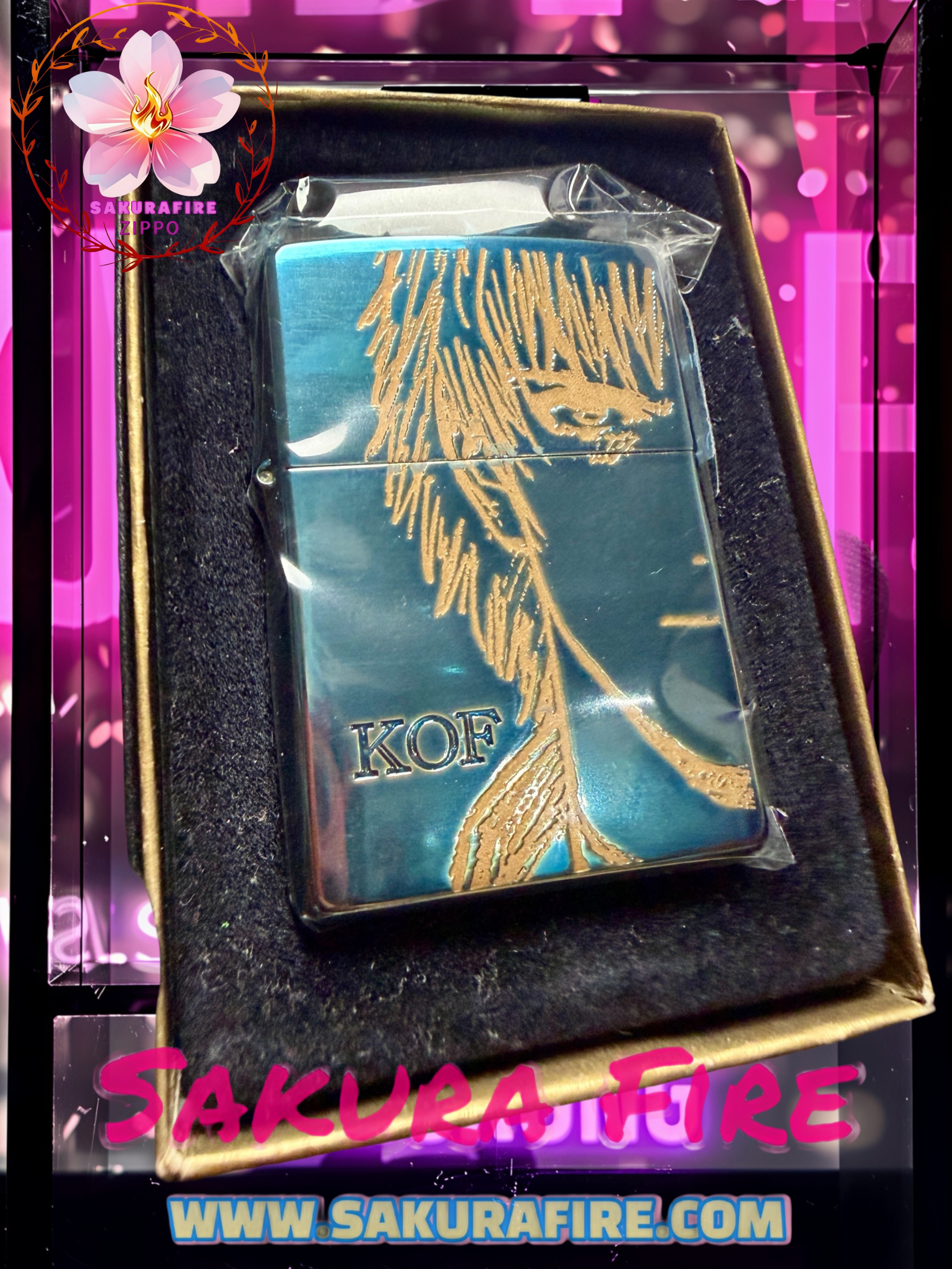 🔥Zippo🔥2000年 日版 《拳王KOF 2000》 -（K） SNK2000年 週年紀念限量版000/500 絕版 藍冰蝕刻 古董打火機
