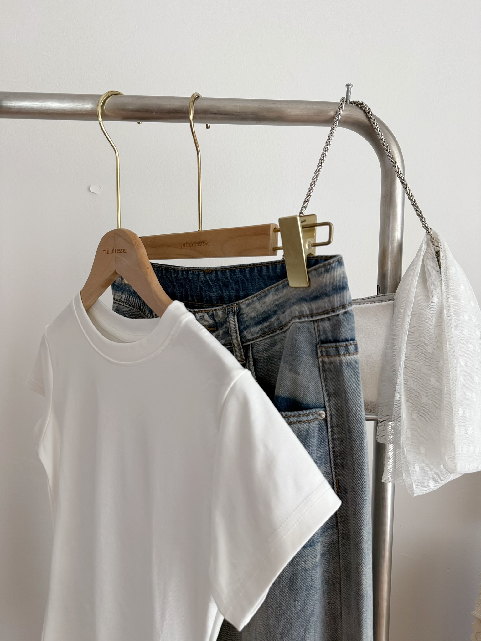 Hailey Cotton Tee | White
