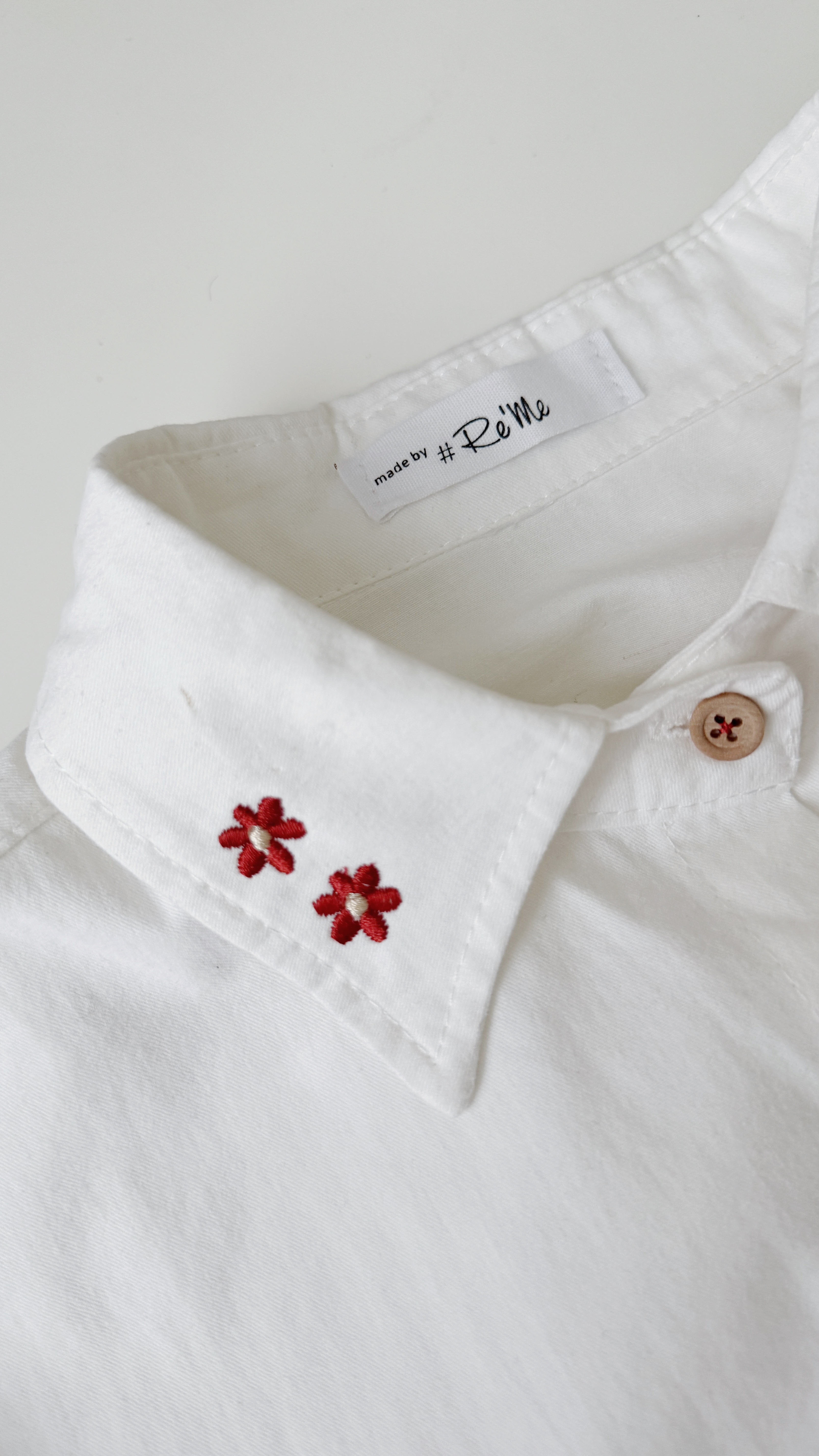 【自制限定款】 新意在枝·刺绣款白衬衫 (预购） 