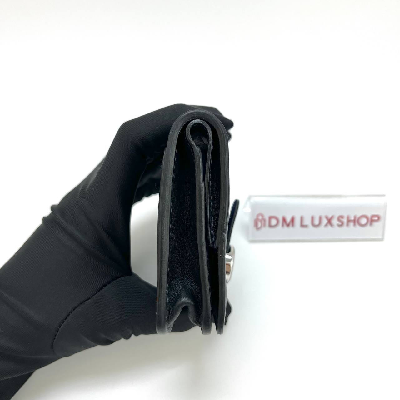 Hermes Dogon Card Case Noir PHW (Stamp Square Q)