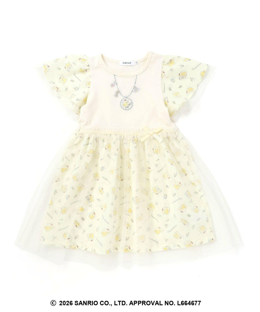 🇯🇵預訂 日本直送🇯🇵Slap Slip x Sanrio系列兩色人物印花頸鏈刺繡薄紗短袖連身裙