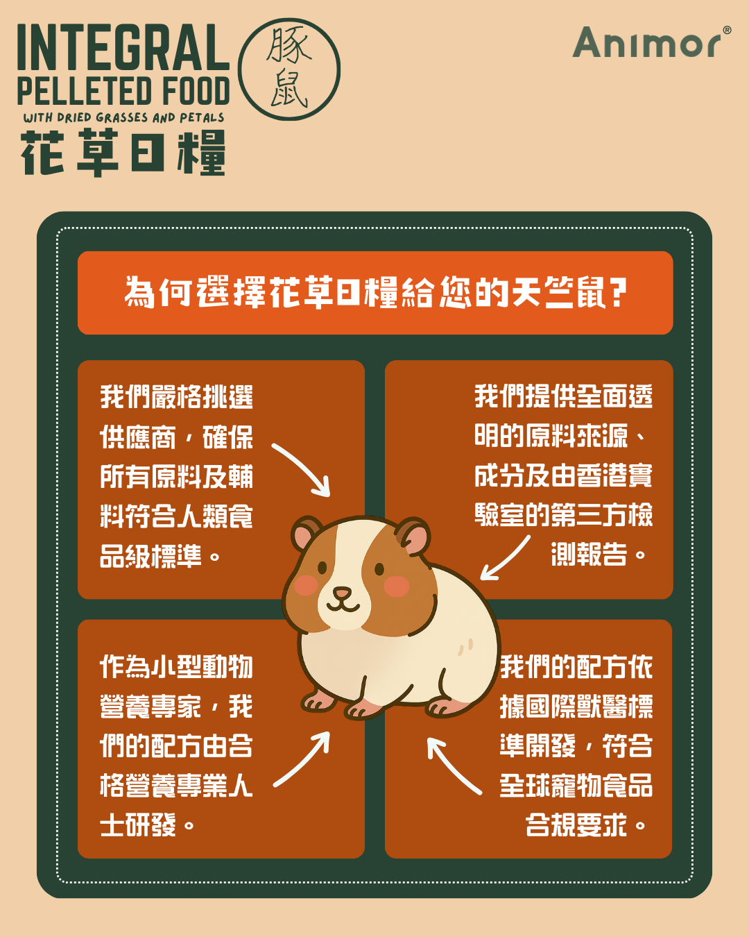 香港 Animor 花語日糧(天竺鼠) 2kg