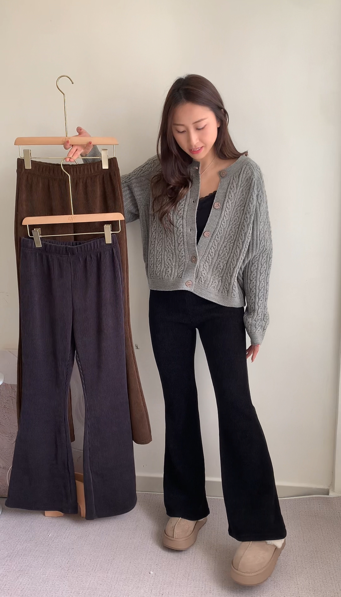 燈芯絨喇叭褲（3色）