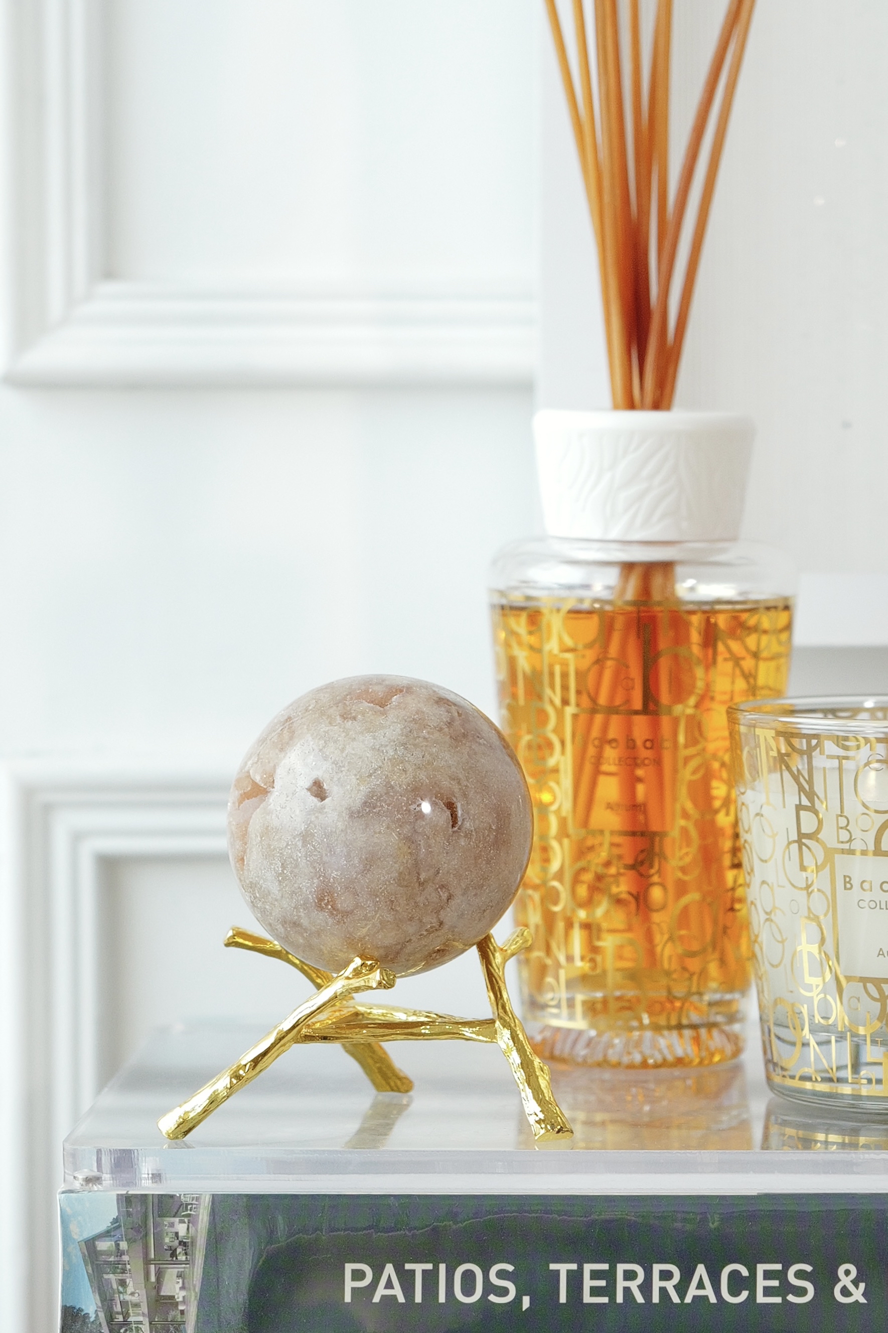 ༒ 6.7cm粉紅紫水晶 晶牙晶洞球༒ PA*7038CA8G3ms-RA19*5ET