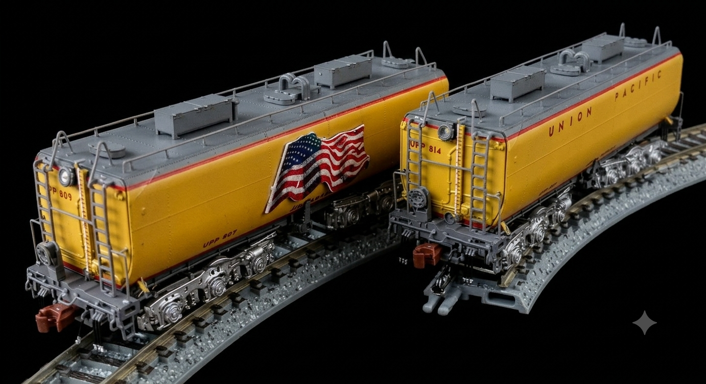 Scaletrains N （1：160） Union Pacific Late Steam Excursion Water Tender Set (配置模擬及數碼燈光效果）