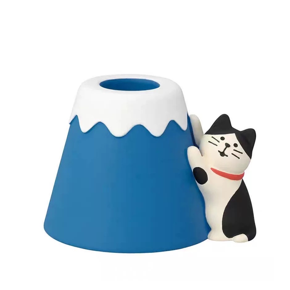 日本Decole富士山手機座筆座