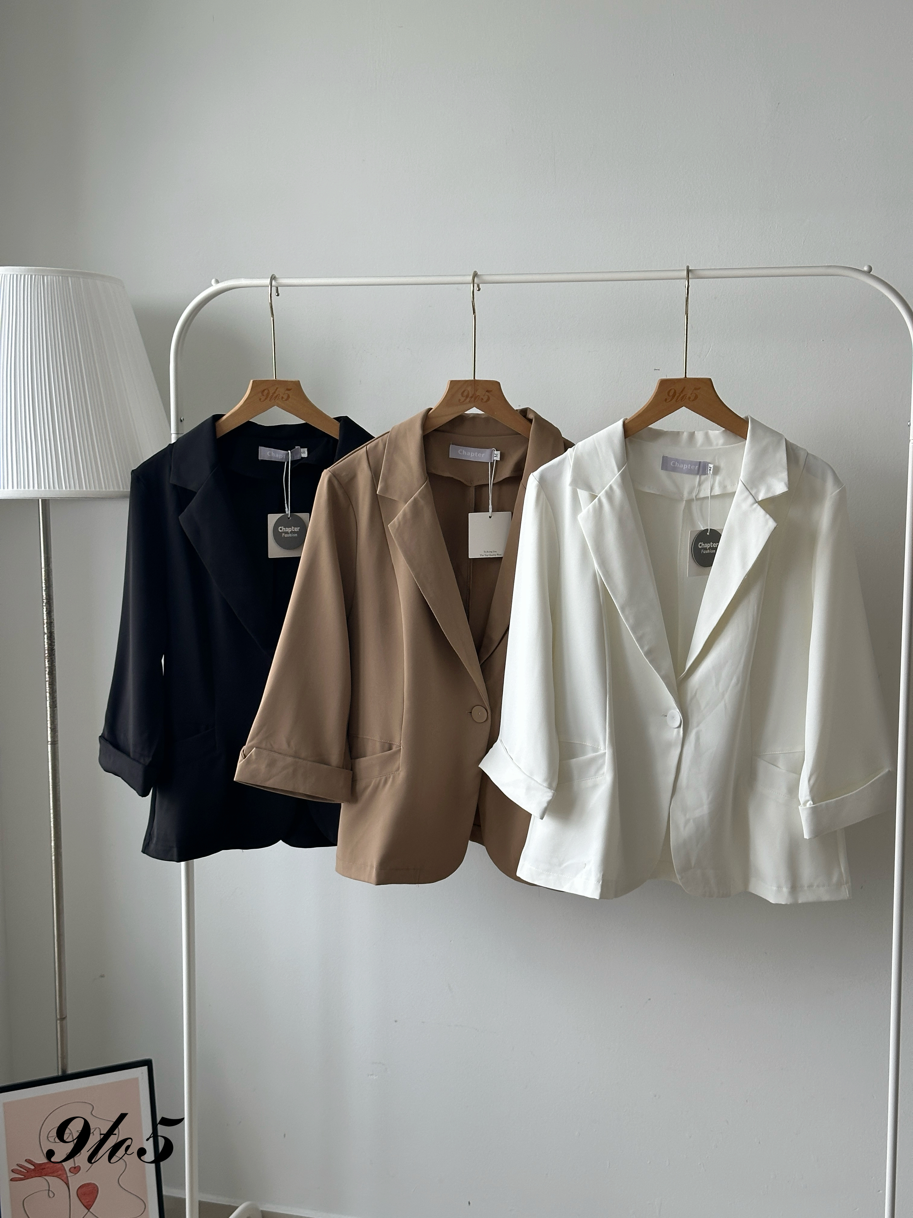 T4198 Half Sleeve Blazer - 3 Colors 