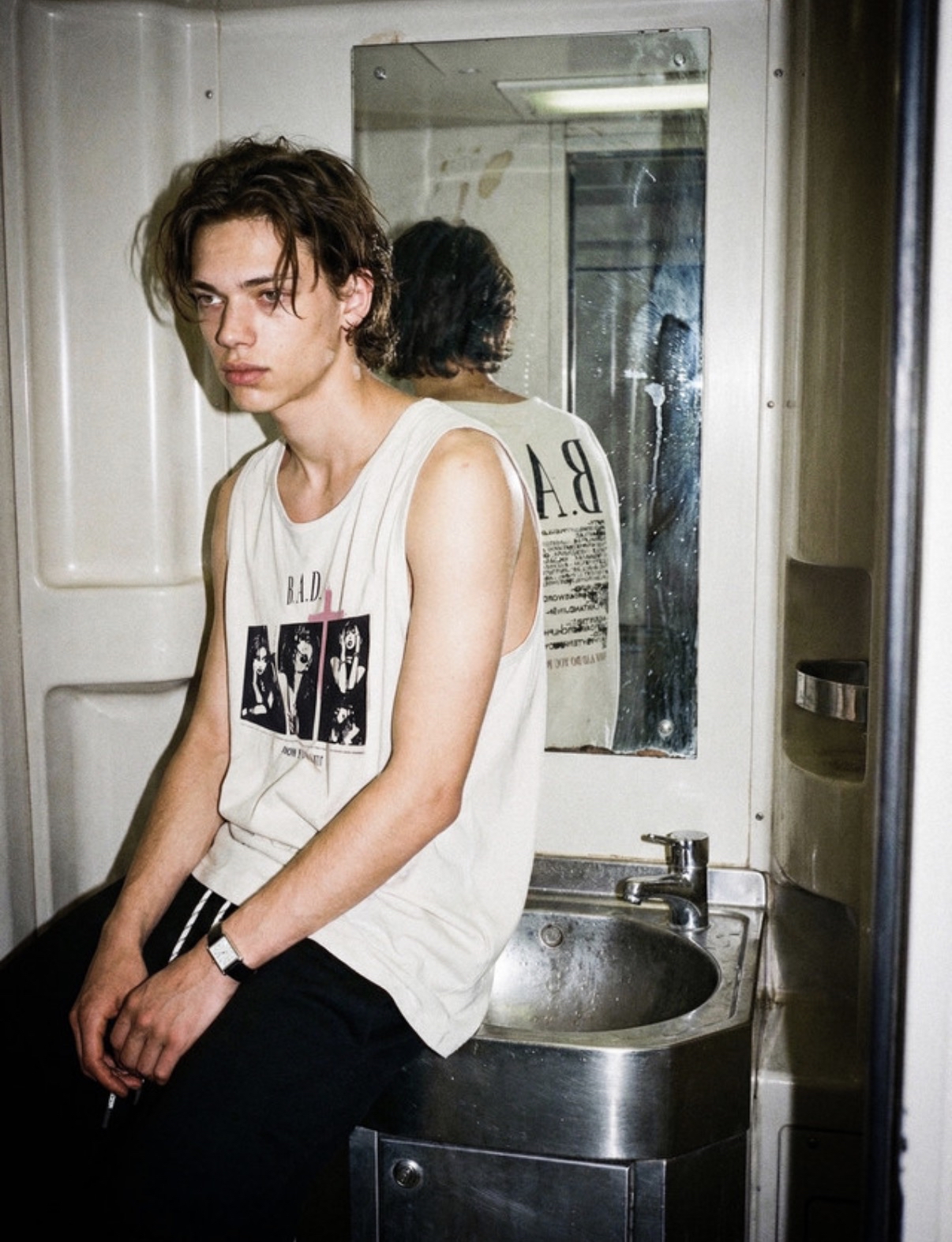 BADBLOOD[w-tnk26-032] B.A.D. Trinity Girls Tank - White