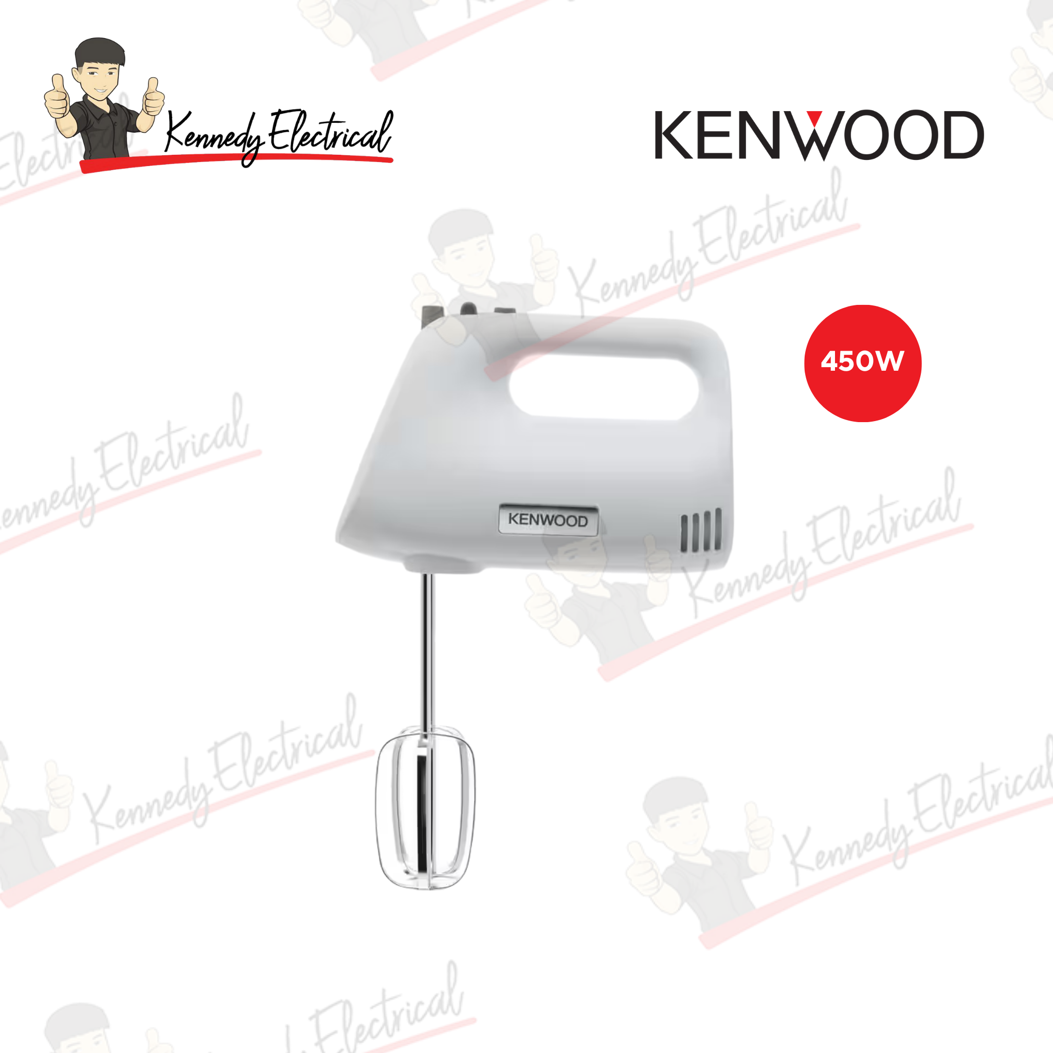 Kenwood 450W HandMix Lite Hand Mixer White (HMP30.A0WH)
