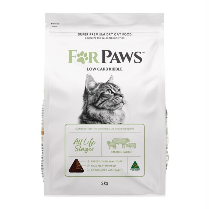 FOR PAWS 超級優質低碳貓糧 - 完整均衡營養，全生命階段適用，2公斤