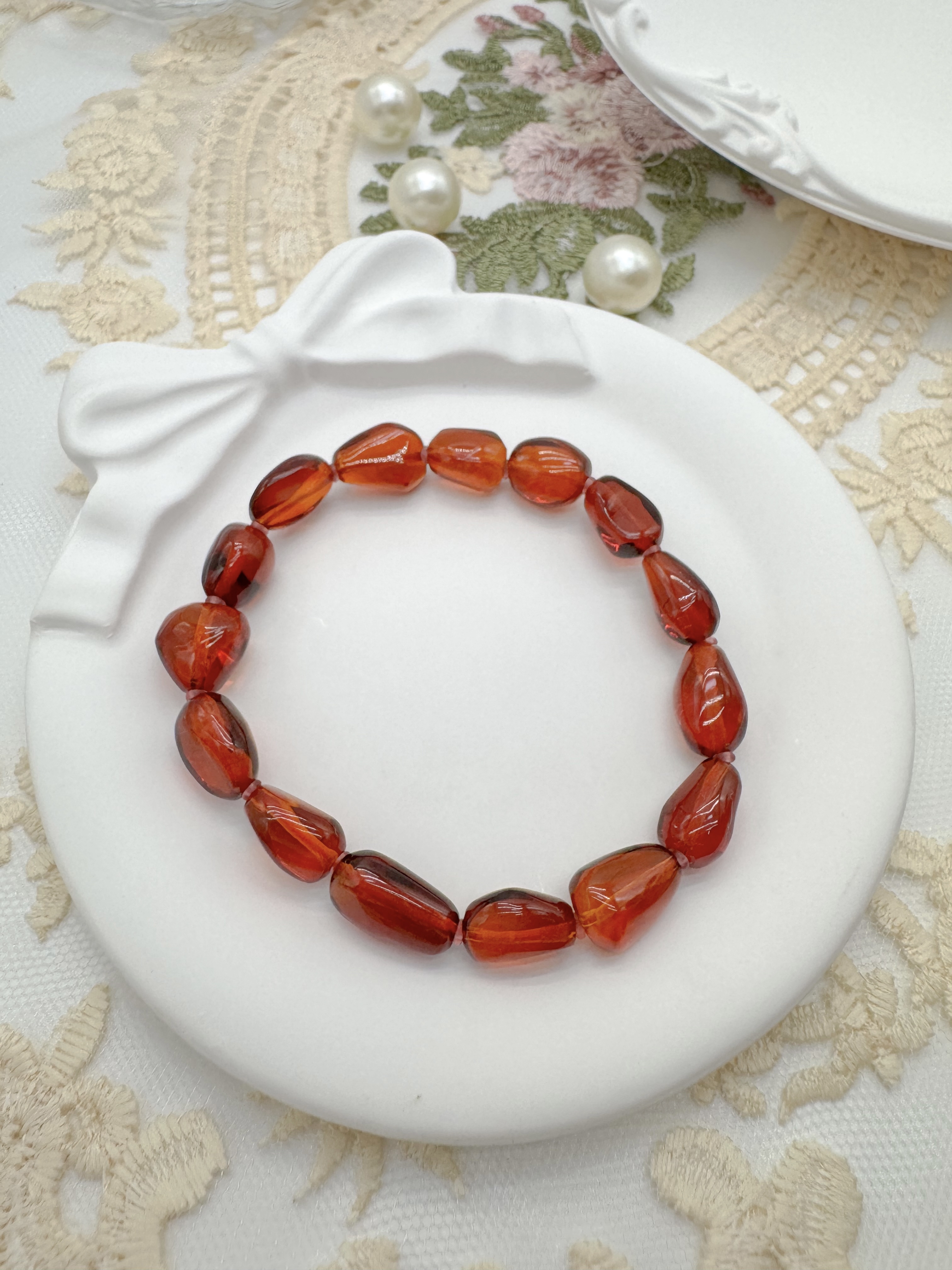 血珀隨形珠手鍊(6-7+mm)