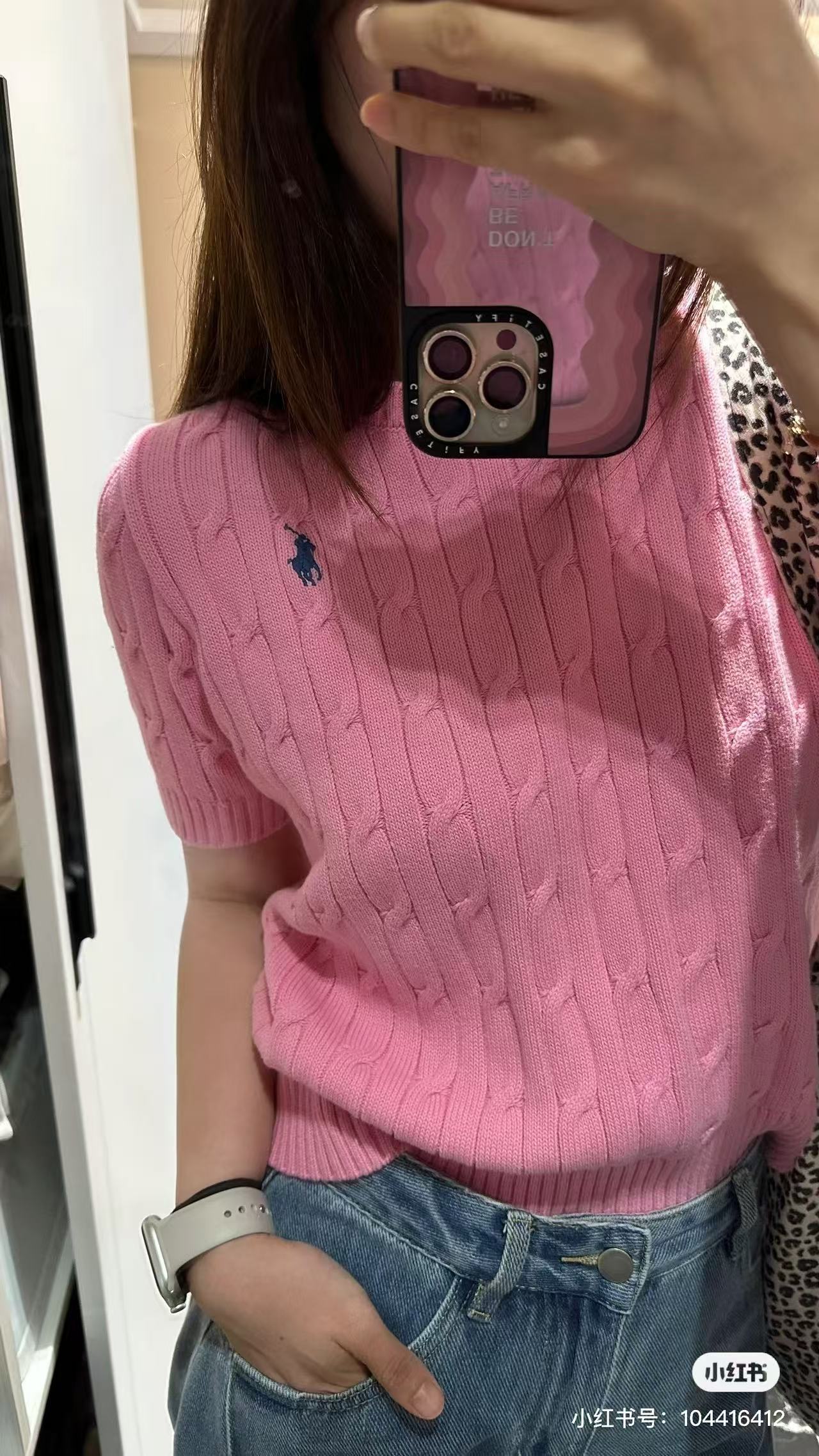 $188件。2件起$ 180件。💗💛【R alph L auren 拉夫勞倫 麻花針織短袖】