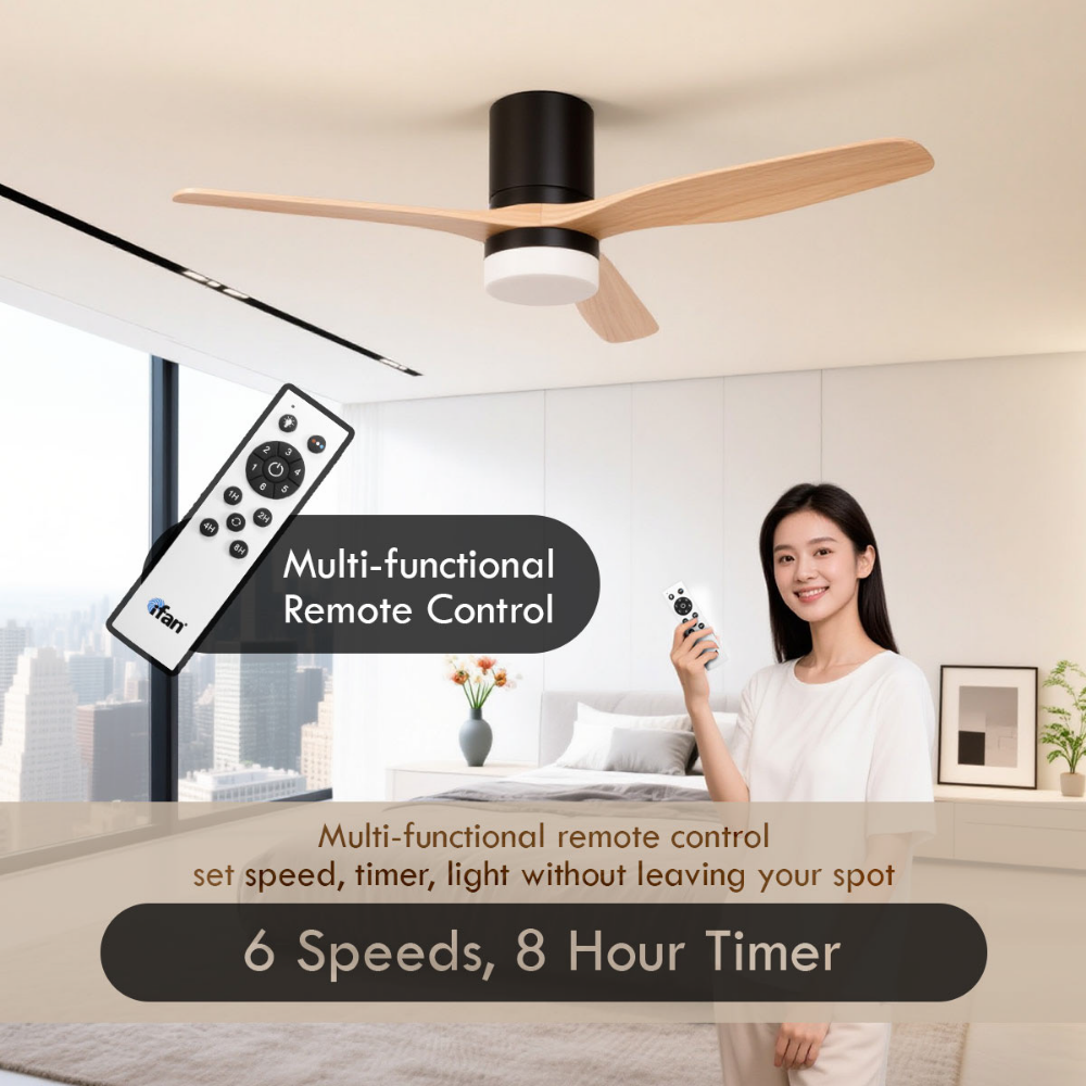 iFan 52in DC Motor Ceiling Fan 6 Speed Selection (IF8352) RU
