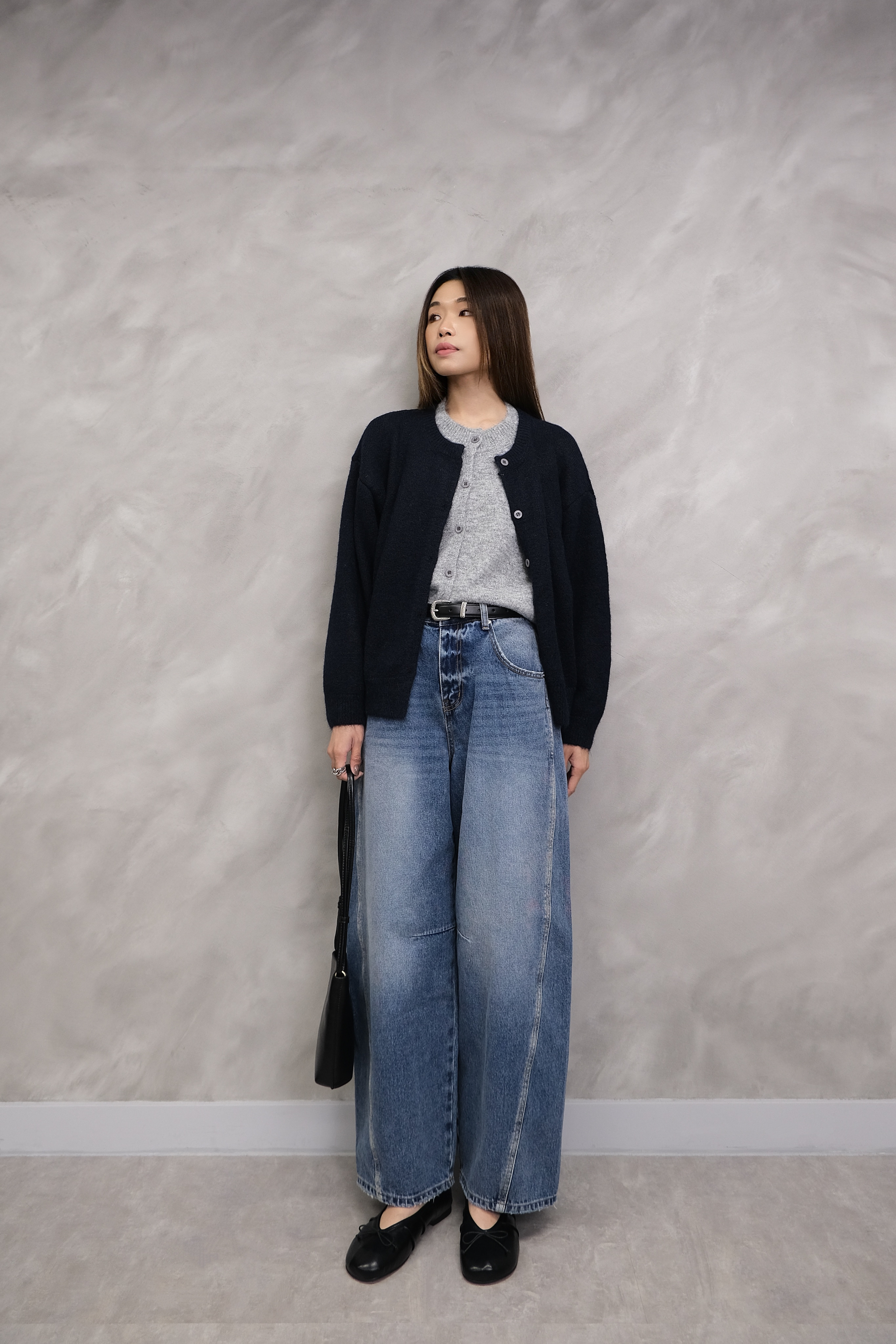 (Unisex)Textured Layer Cardigan #jk34