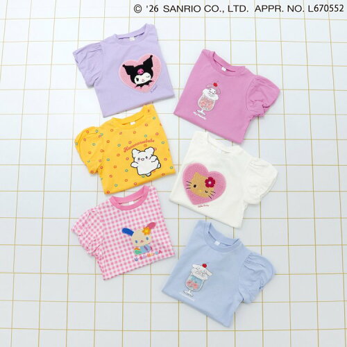 🆕【⭐訂購⭐】🇯🇵日本直送 🌀#Sanrio 刺繡/貼布 泡泡袖 短袖T恤［6款選］🌀 [ELEA-0037][260604]
