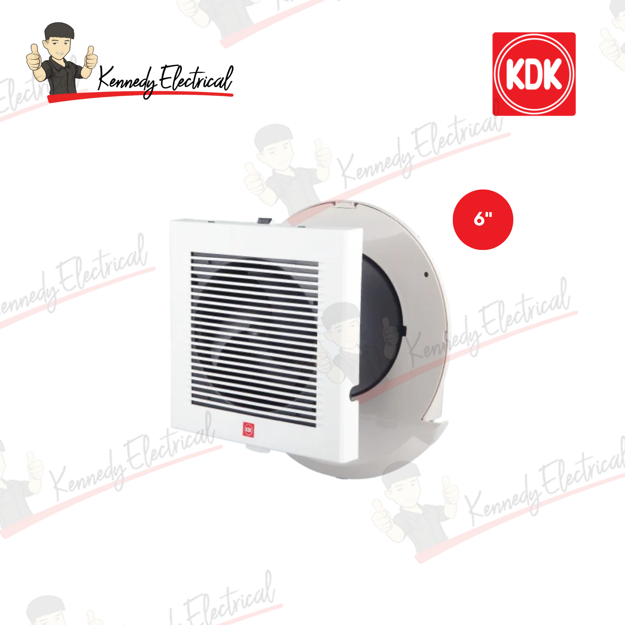 KDK 6" Bathroom Wall Ventilating Fan 15EGKB