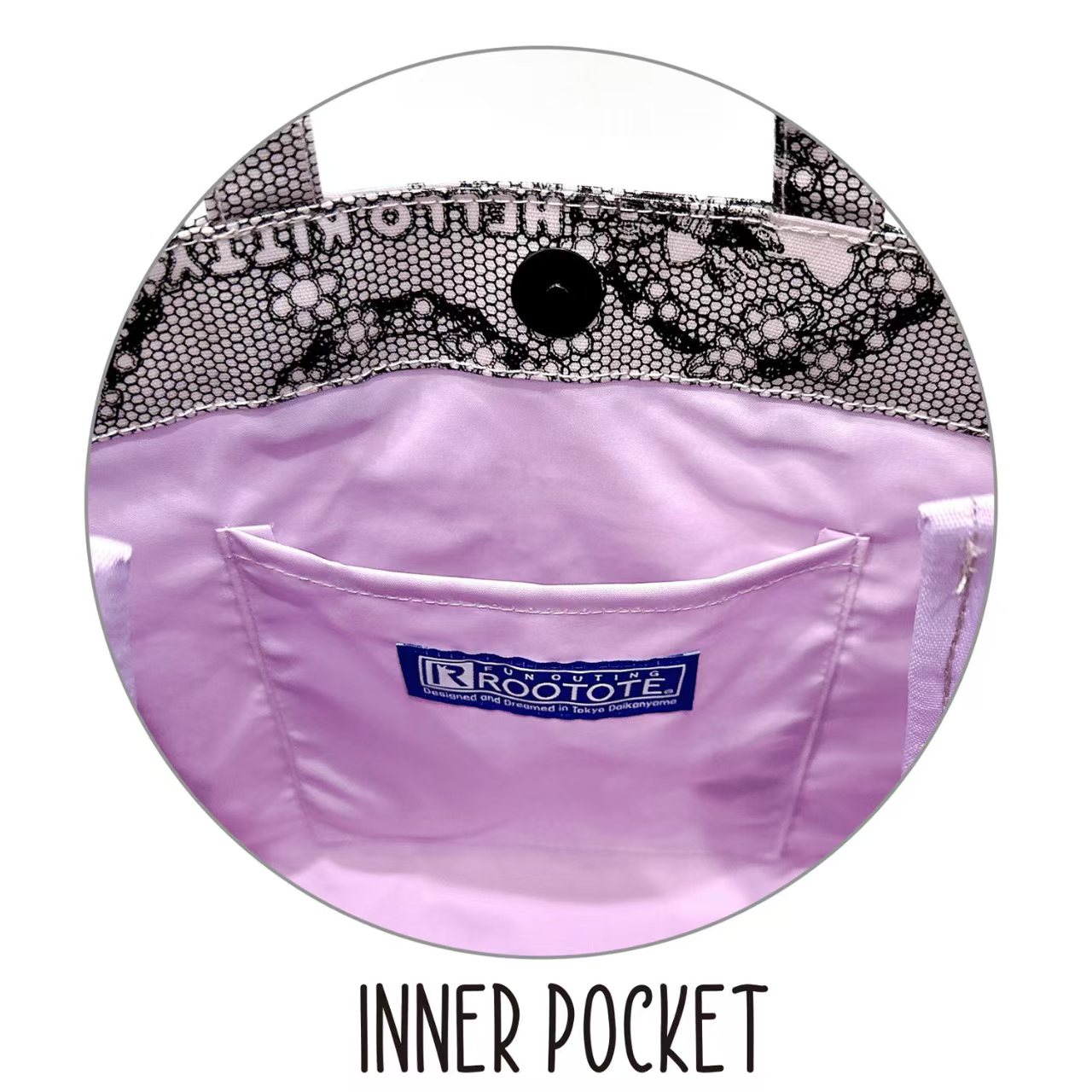 日本 Rootote X Sanrio 人物 方形袋手提袋