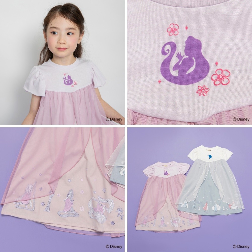 🆕【⭐訂購⭐】🌀 🇯🇵 日本直送 #Rapunzel / #Frozen 荷葉邊袖 層疊飄逸薄紗 連身裙［2款選］🌀 [ELDA-0187][260520]