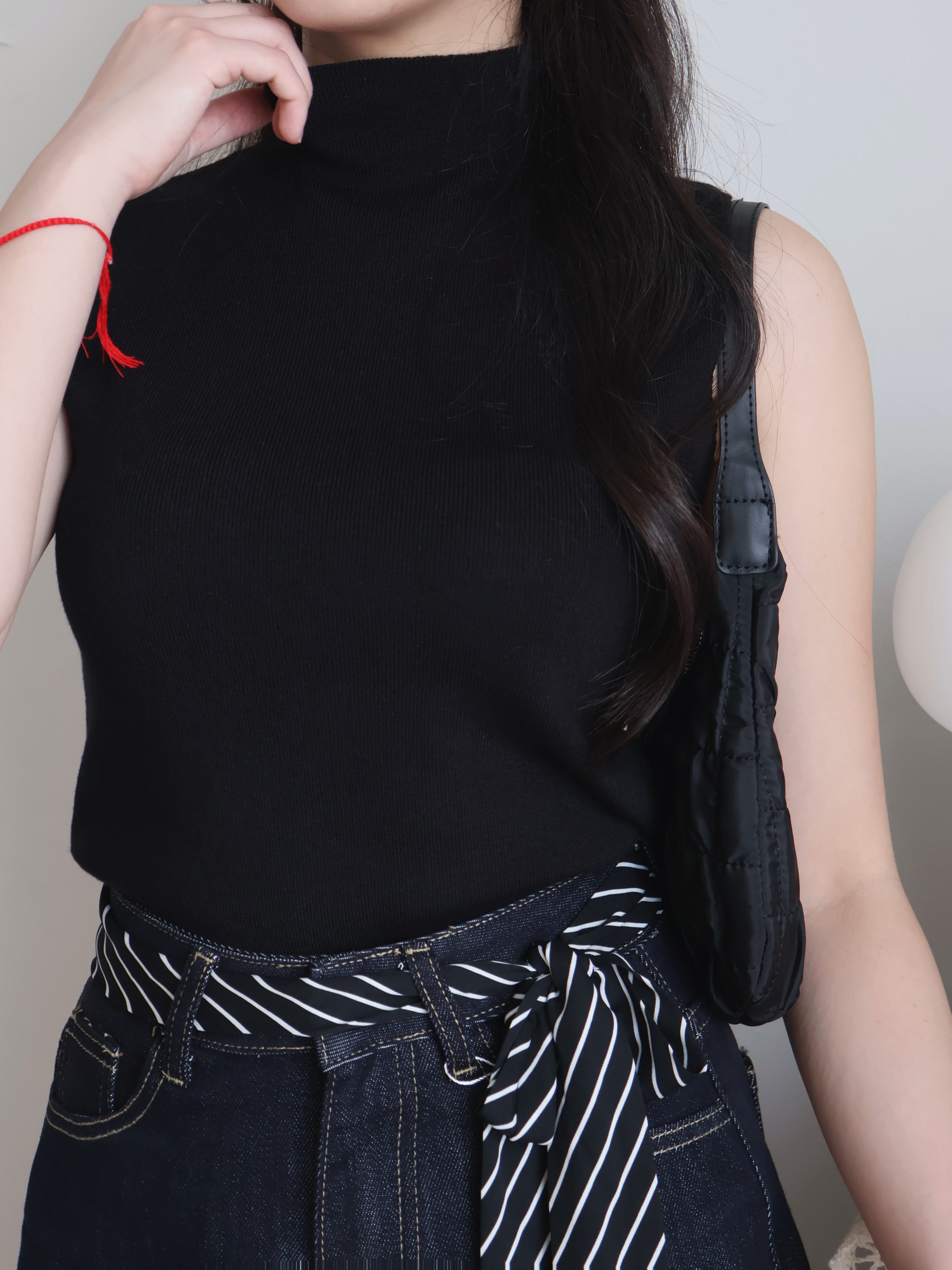 Asher Knitted Top | Black