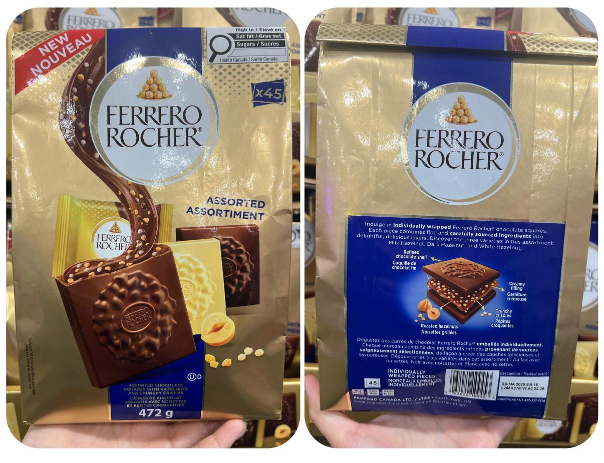 🍫💛 Ferrero Rocher 金莎朱古力方塊 472g (45塊獨立包裝)