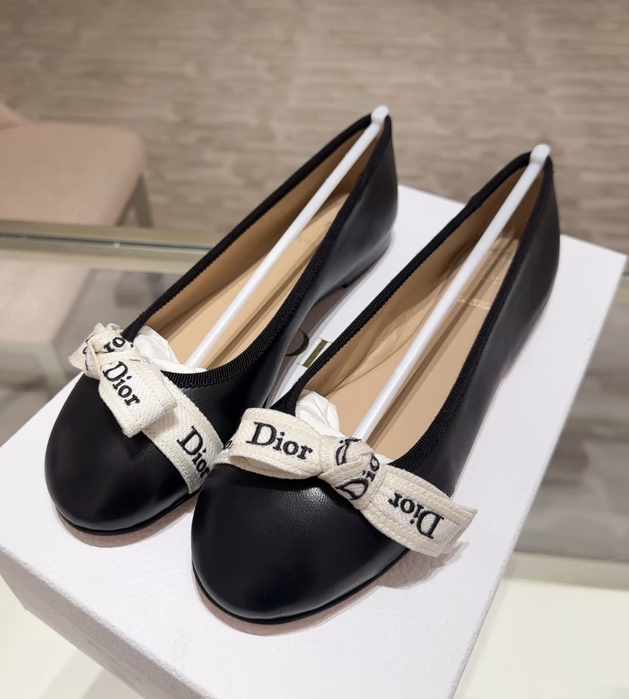 新款 🆕訂貨📮Dior JAdior 黑色羊皮平底芭蕾舞鞋 Size 35.5-40