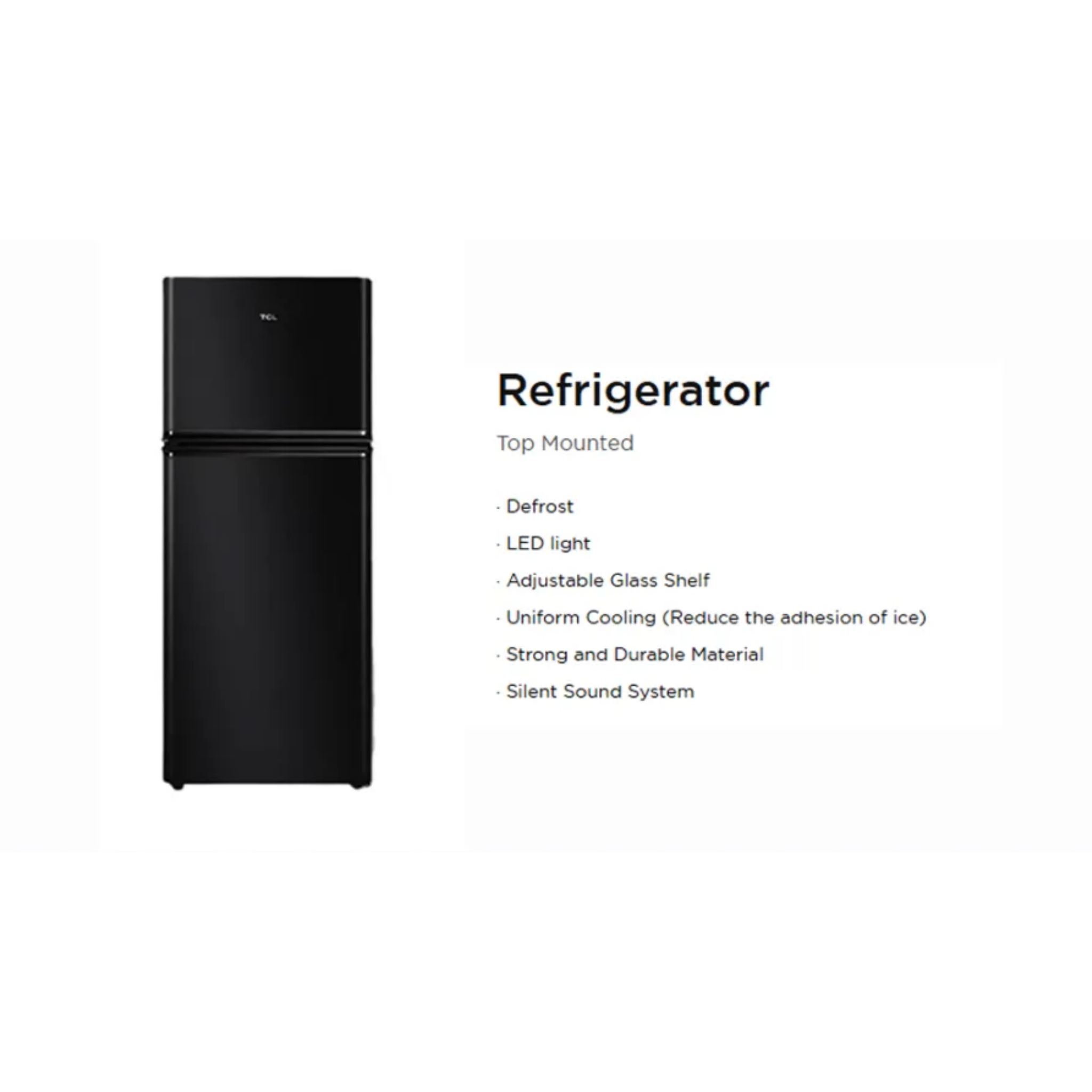 TCL 118L Top Mount Refrigerator (TR-NT185AB)