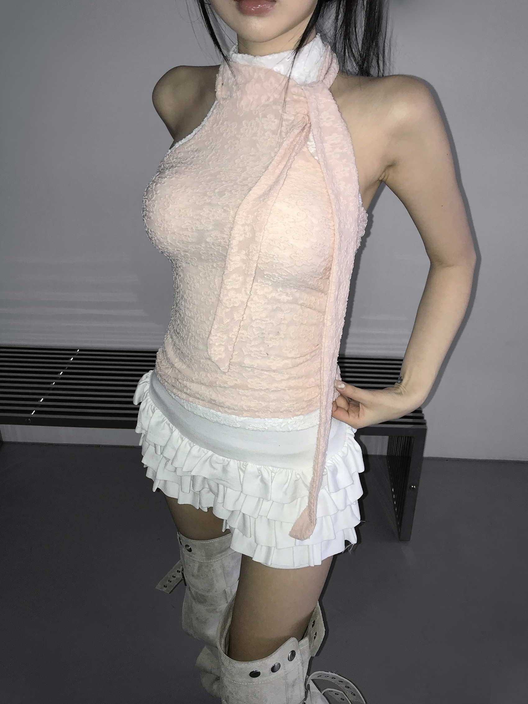 Layered Ruffle Mini Skort