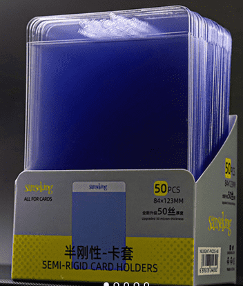 Sanseking TCG Card Game - 50 Micron Semi-Rigid Card Holder (For Grading)