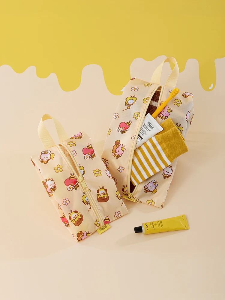 📦訂購 韓國代購 Line Friends BT21 minini MULTI POUCH SET (HONEY BEE) 收納袋套裝