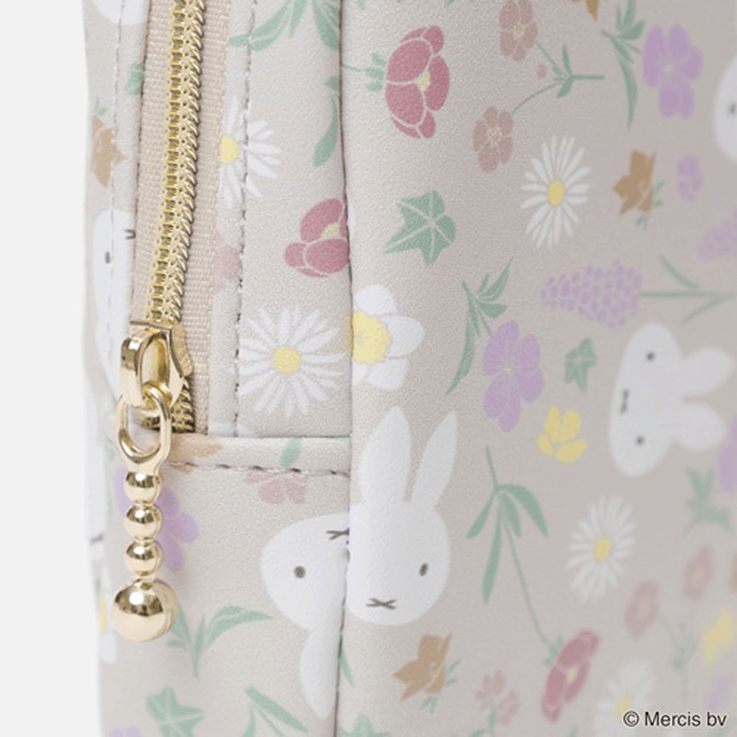 Miffy - 花卉系列長形小物包 (杏色款)