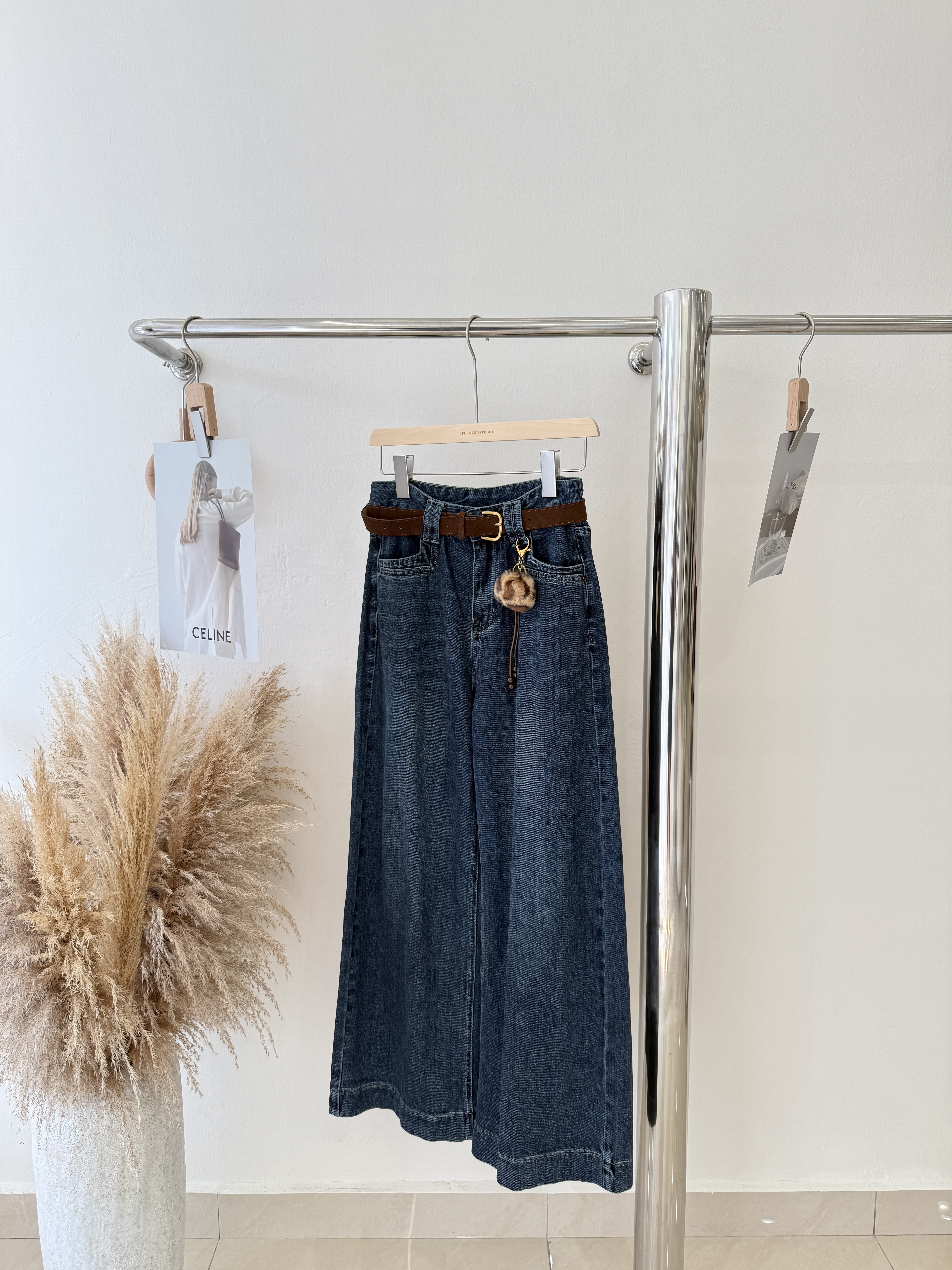 6884 爆款显瘦阔腿长裤