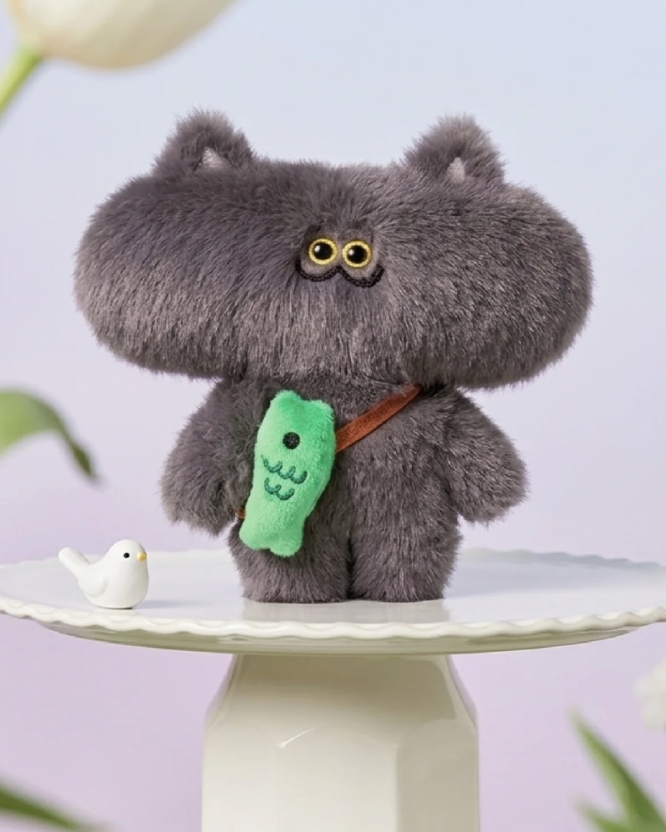 寬螢幕灰喵與小魚包掛件