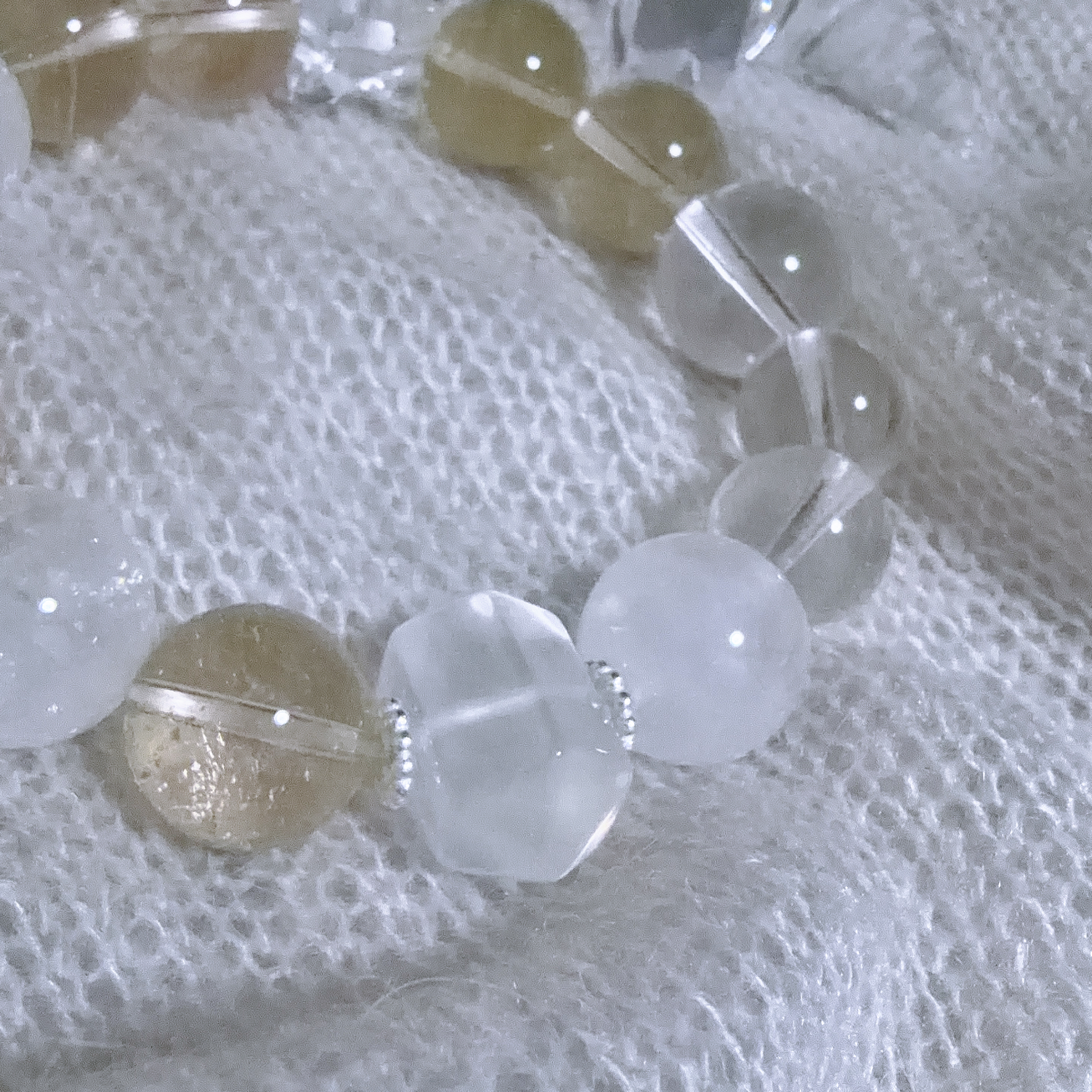 水晶手鏈 （檸檬晶+白水晶+925 Silver)